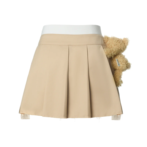Váy 13DE MARZO Cargo Pleated Skirt (Màu Kem) Best Quality