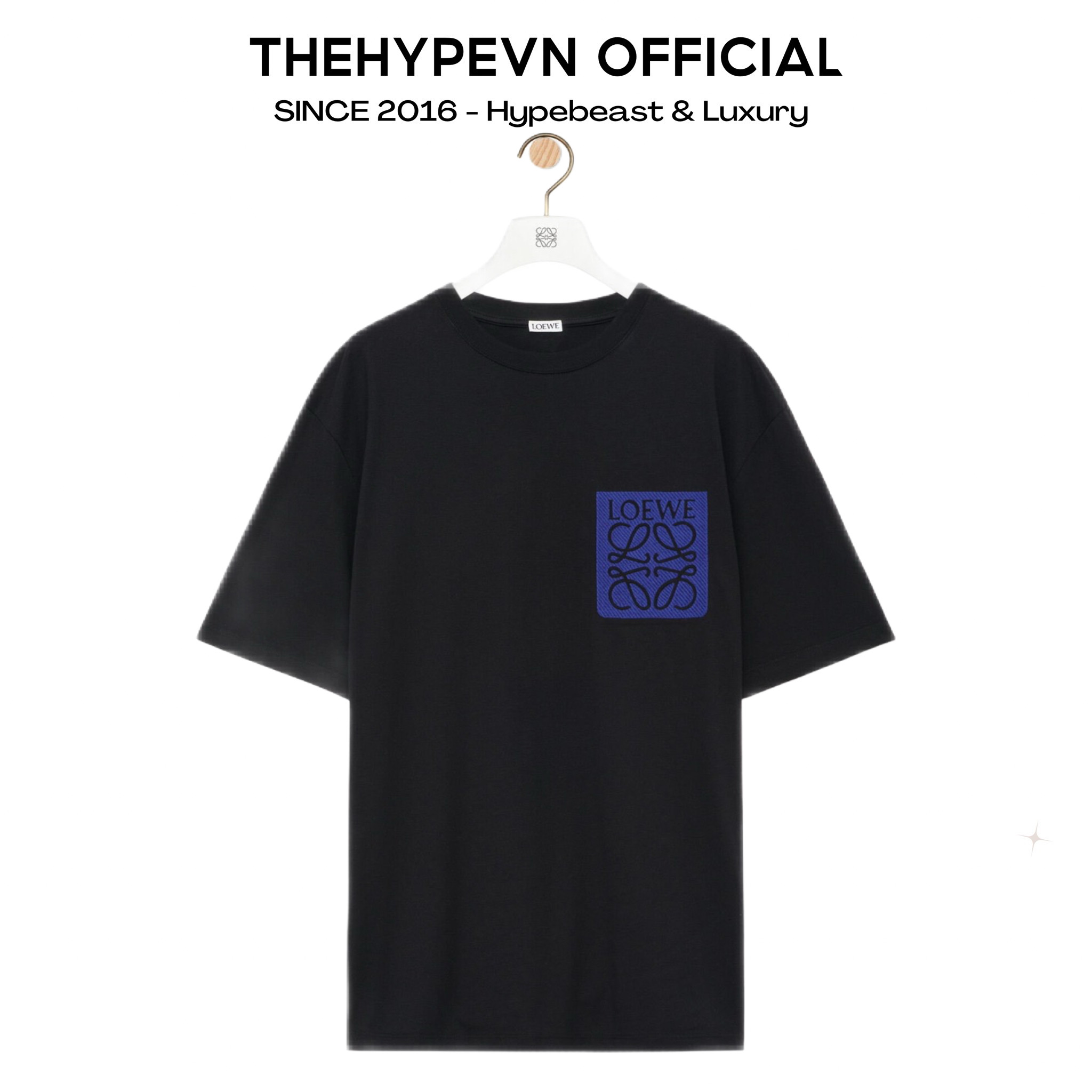Áo Thun Loewe Blue Patch (Black) [Mirror Quality]