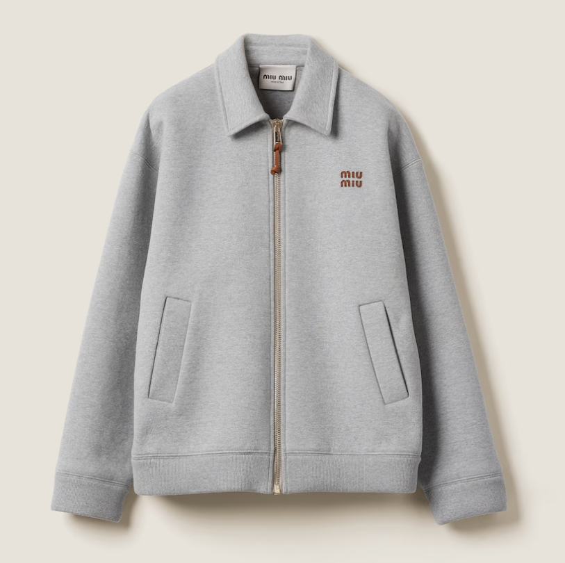 ÁO KHOÁC MIUMIU JERSEY BLOUSON (GREY)