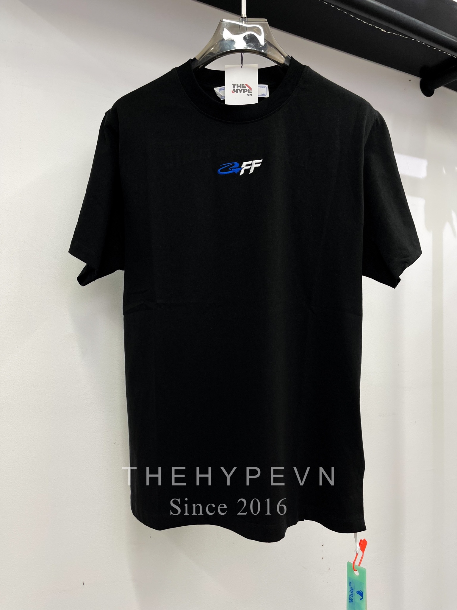 Áo Thun Off-White With Off-White Exactly The Opposite Logo Embroidery (Black) [Mirror Quality]