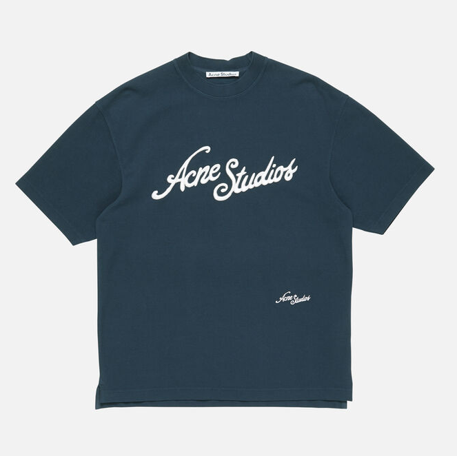 ÁO THUN ACNE STUDIOS EMBROIDERED LOGO (DEEP BLUE)