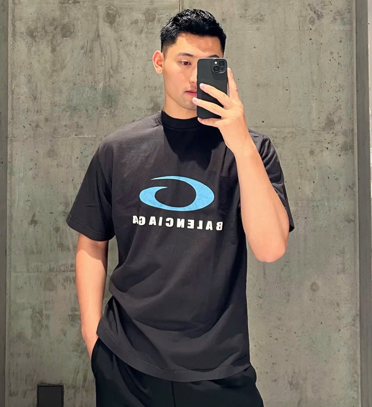 Áo Thun Balenciaga Loop Sport Icon (Black) [Mirror Quality]