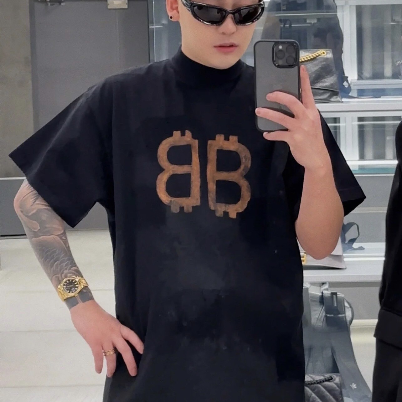Áo thun Balenciaga BLCG Crypto (Black) [Mirror Quality]