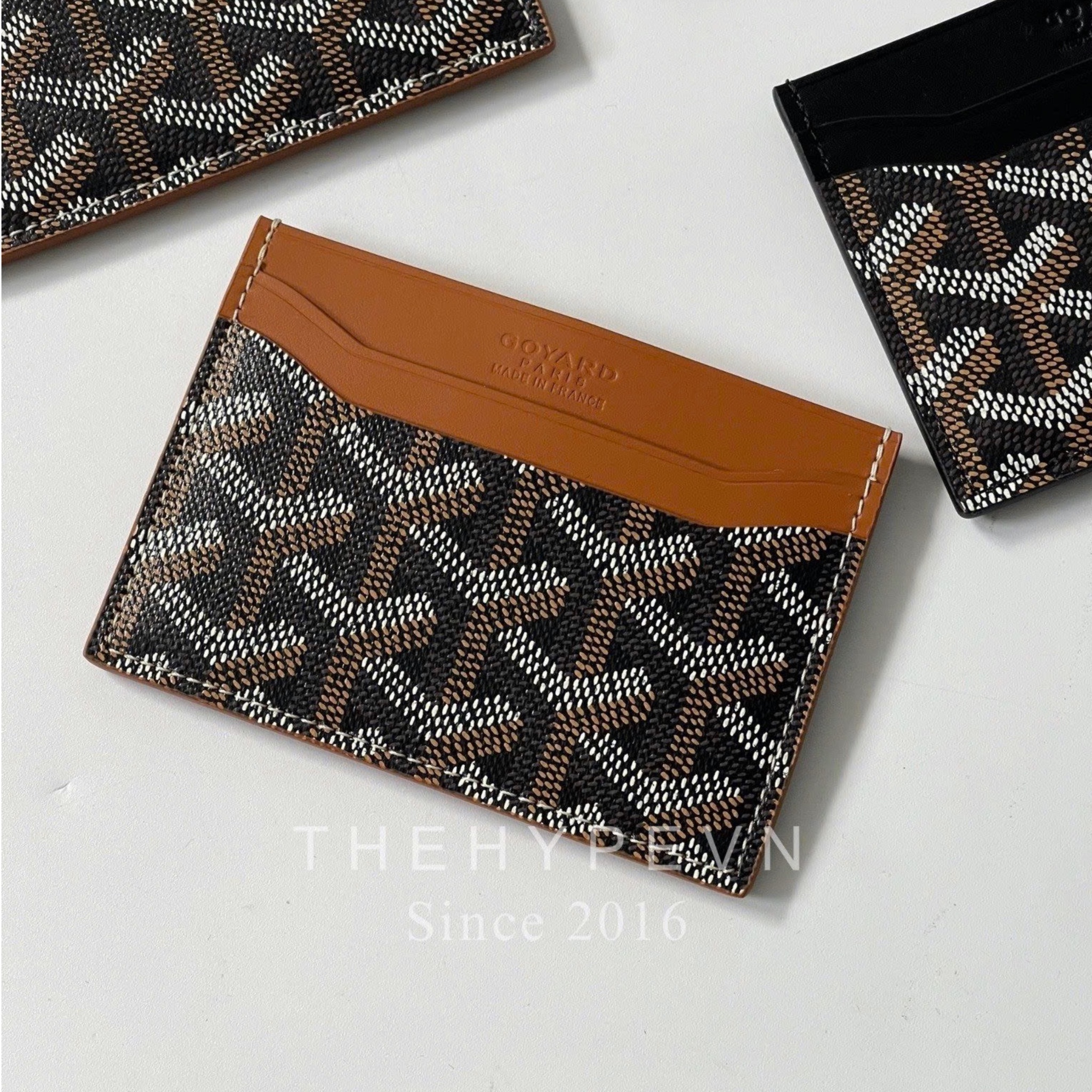 Card Holder Goyard Classic (Tan-Black) [Mirror Quality]
