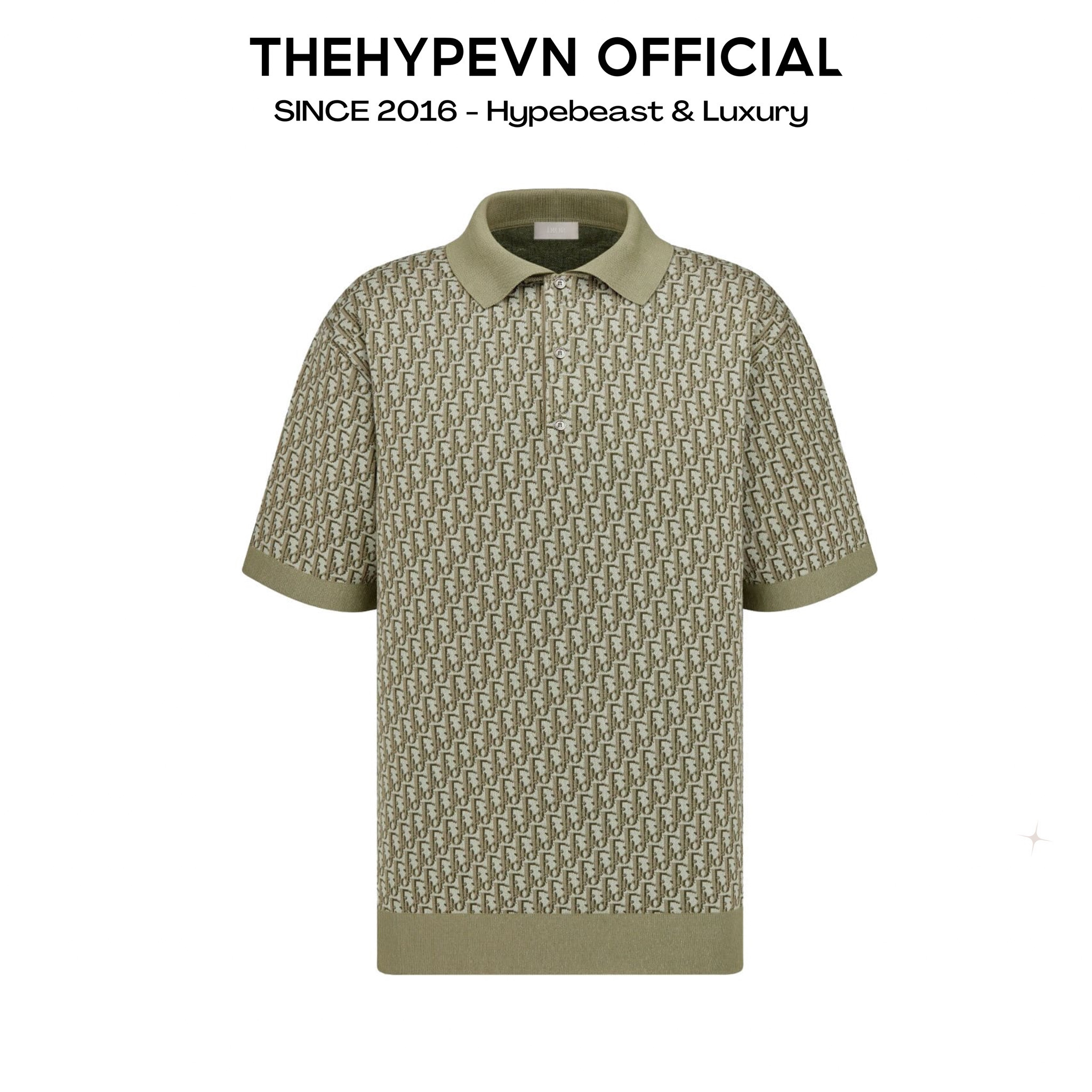ÁO POLO DIOR OBLIQUE JACQUARD (GREEN)