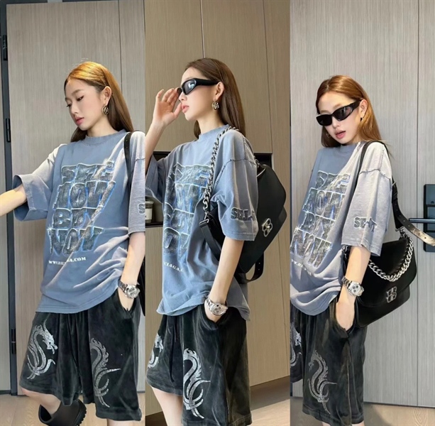 Áo Thun Balenciaga See Now Buy Now (Blue) [Mirror Quality]