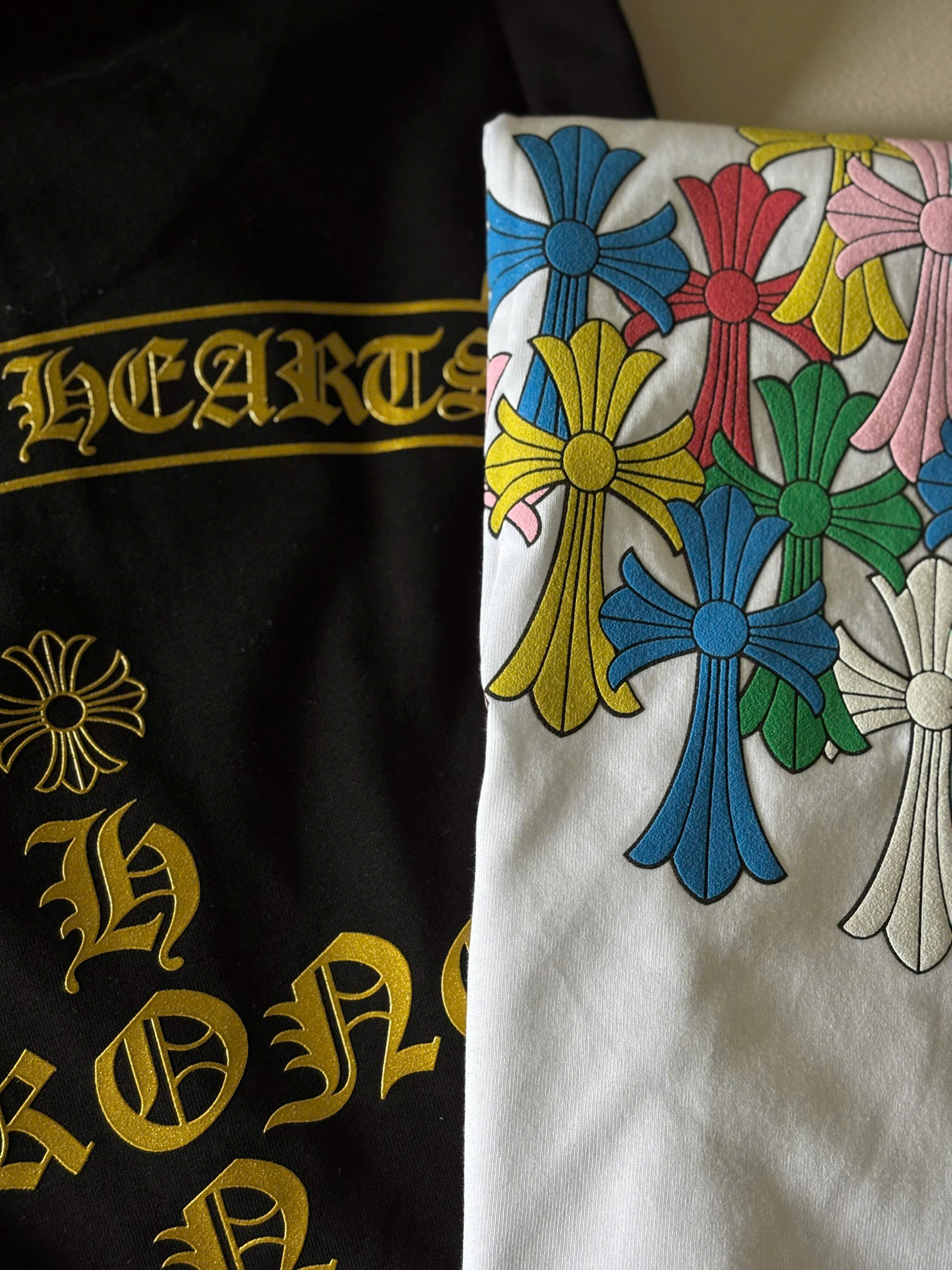 Áo Thun Chrome Hearts CH Multi Colour Cross (White) [Mirror Quality]