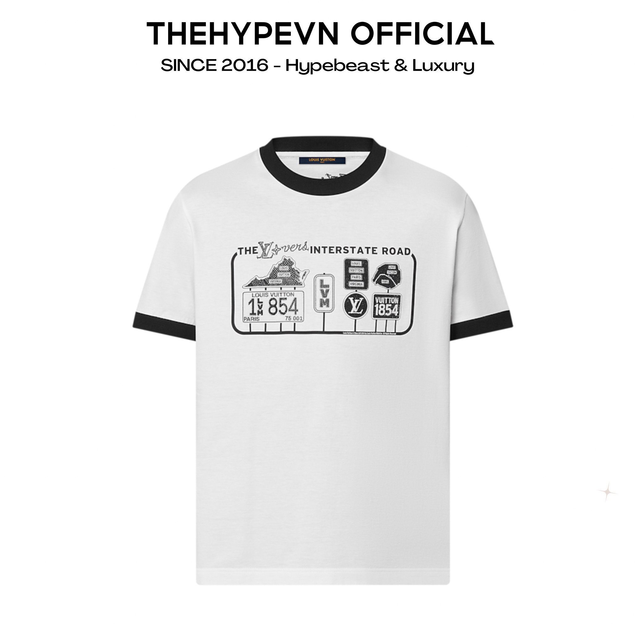 ÁO THUN LOUIS VUITTON LV EMBELLISHED FW14 (WHITE)
