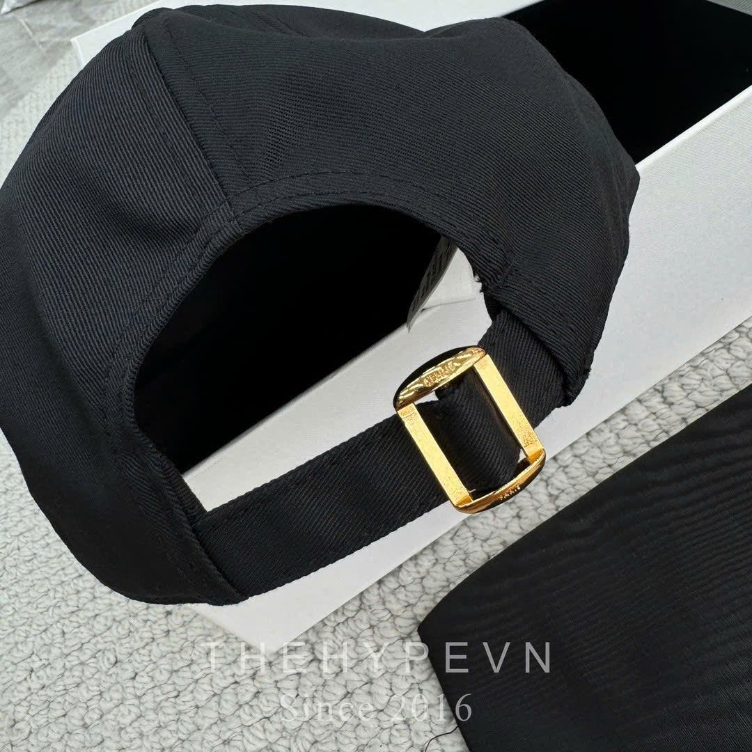 CELINE CAP- Mũ Lưỡi Trai Celine Logo Thêu (Black) [MIRROR QUALITY]