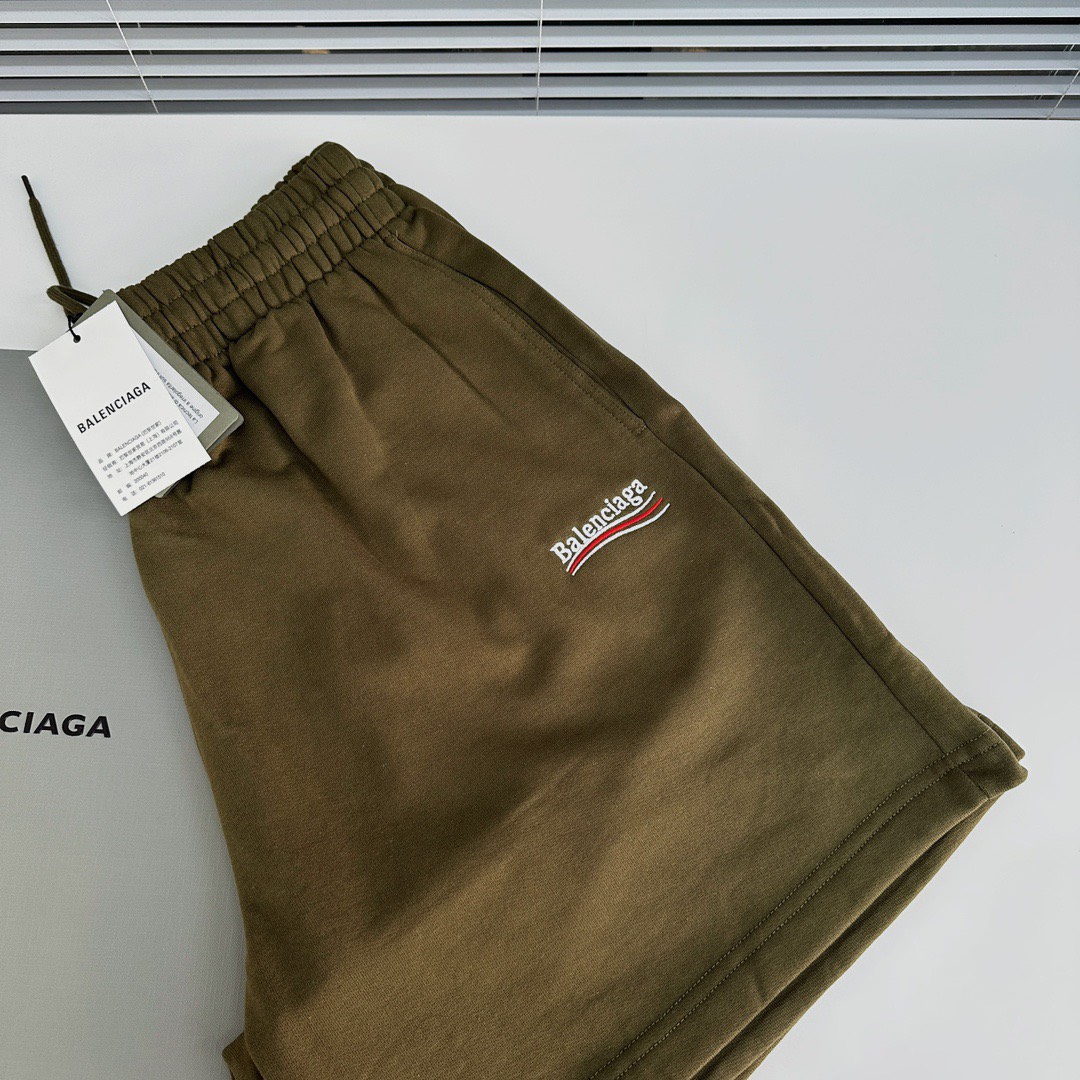 Quần Shorts Balenciaga BLCG logo-print track (Green) [Mirror Quality]