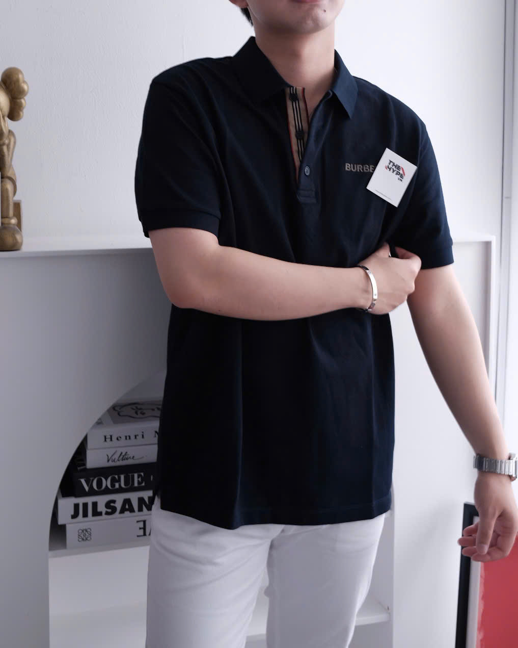 ÁO POLO BURBERRY BBR HALTFORD (NAVY)