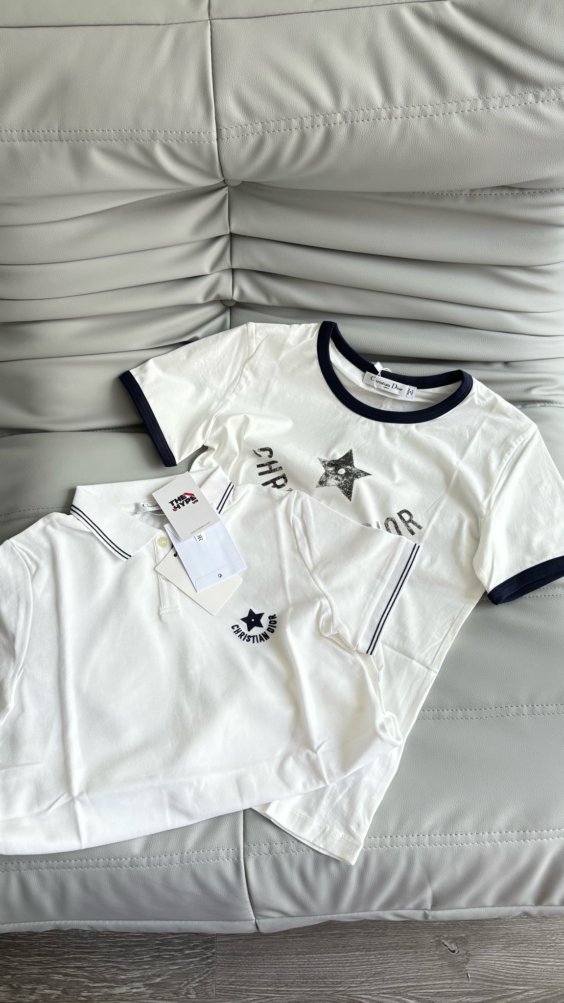 Áo Thun Dior Dioriviera (Ecru and Navy Blue) [Mirror Quality]