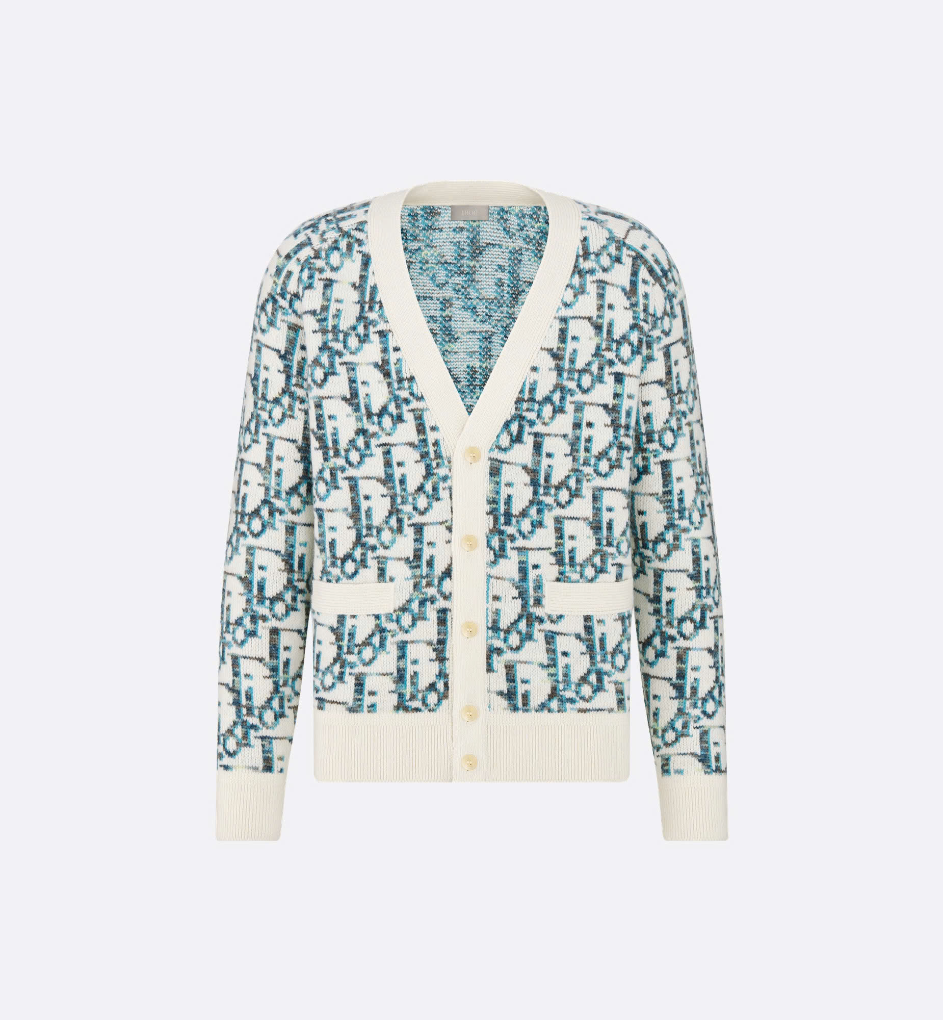 ÁO CARDIGAN DIOR OBLIQUE JACQUARD (BLUE)
