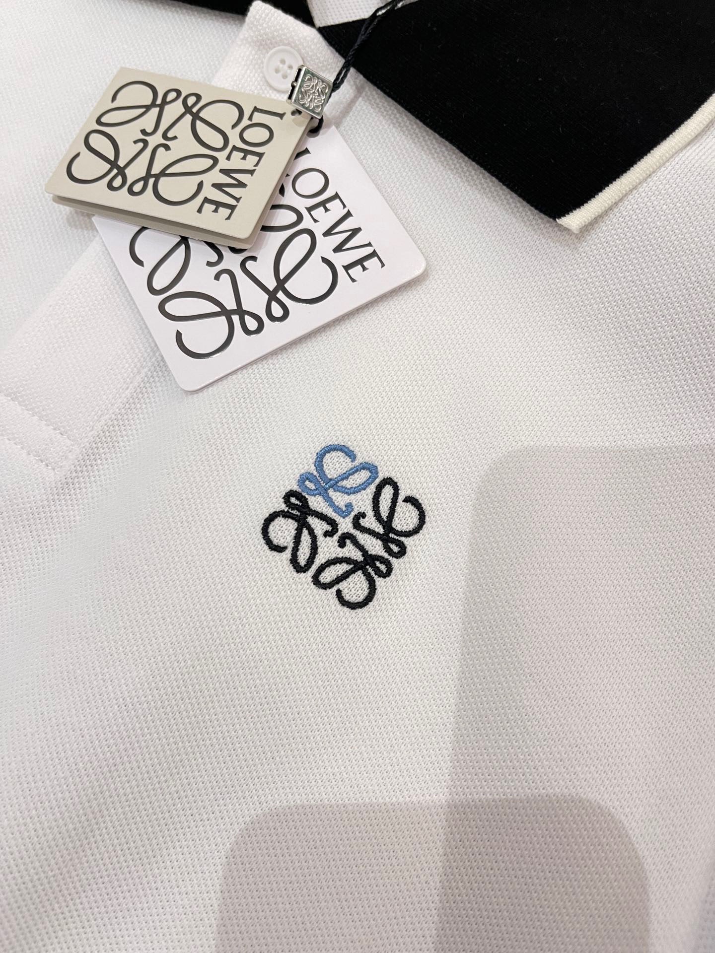 Áo Polo Loewe In Cotton (White) [Mirror Quality]