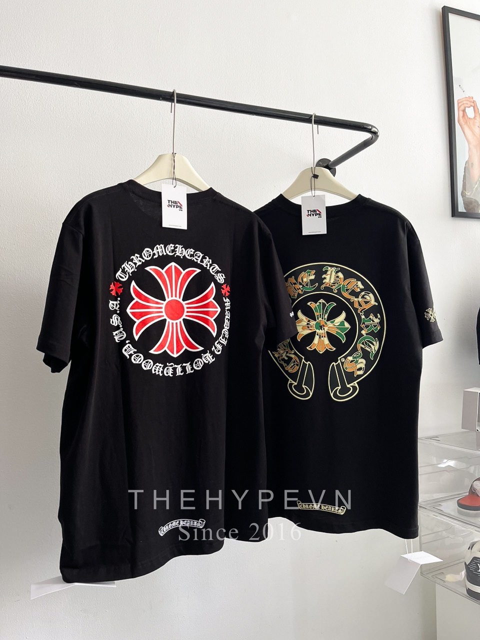 Áo Thun Chrome Hearts CH Black & Red Plus Cross (Black) [Mirror Quality]