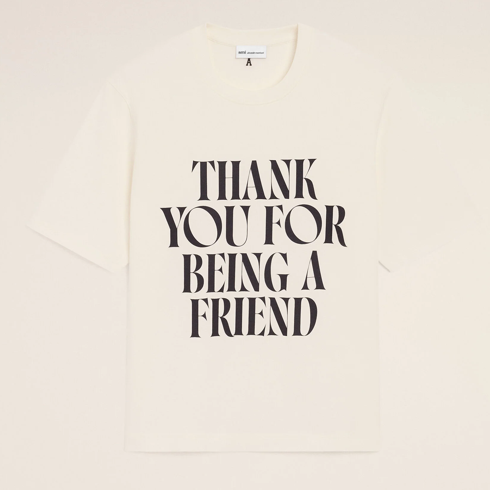 ÁO THUN AMI PARIS TYFBMF (WHITE CREAM)