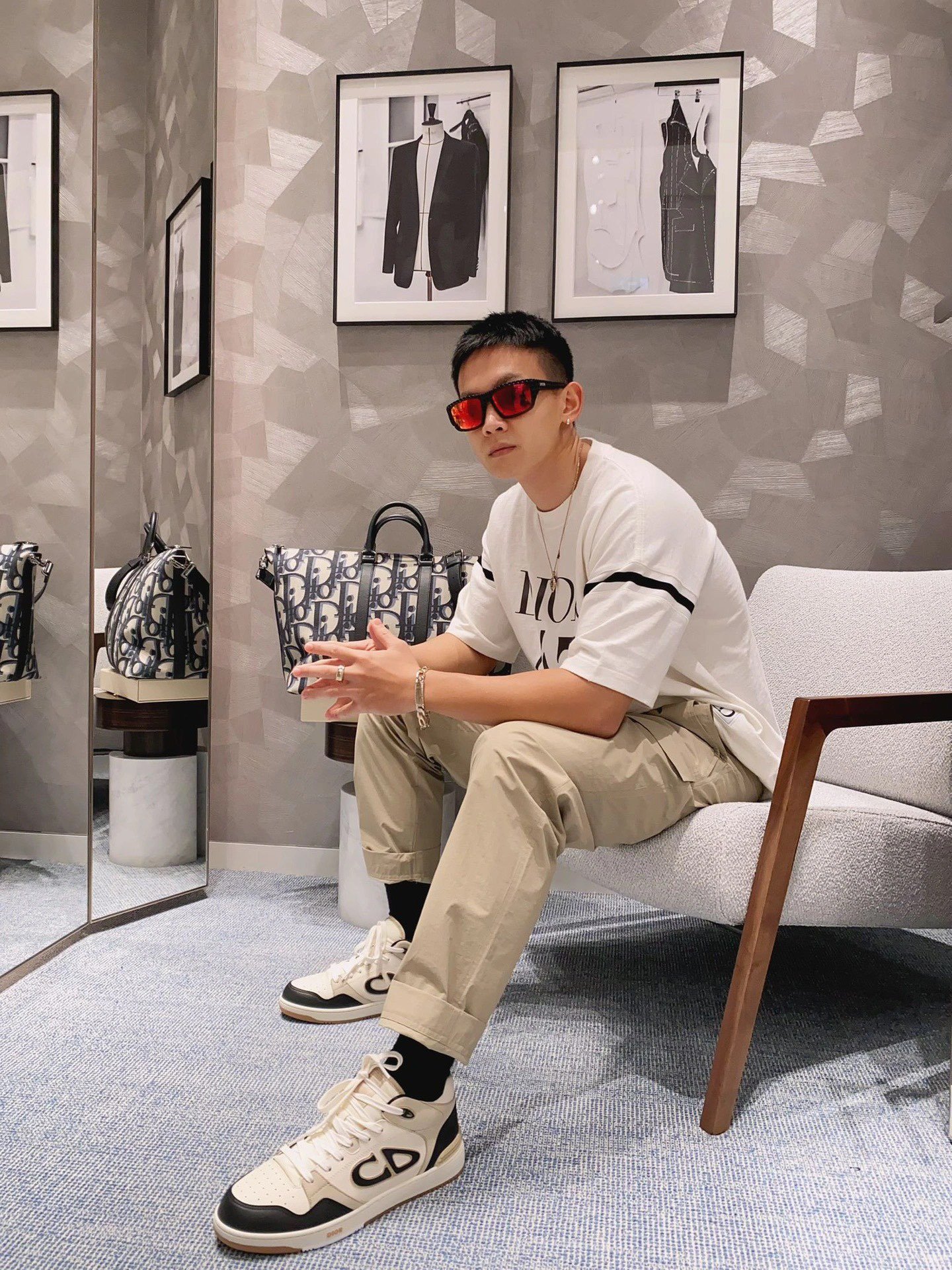 Áo Thun Dior 47 Label SS2024 (White) [Mirror Quality]