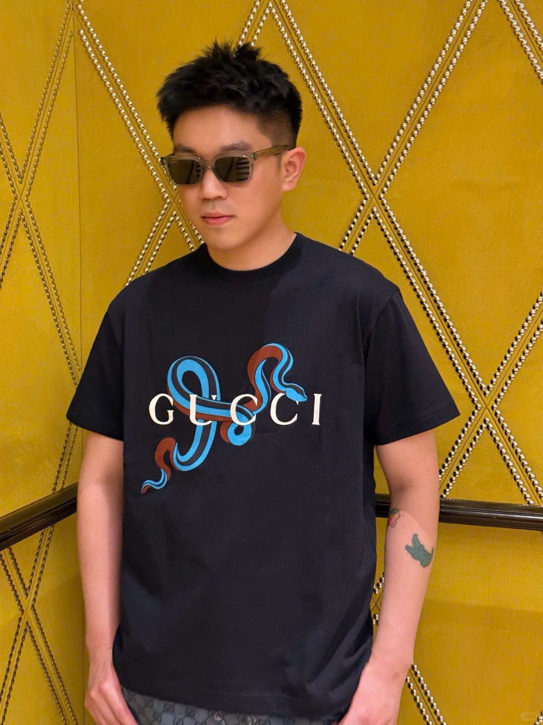 ÁO THUN GUCCI GC SNAKE SS25 (BLACK)