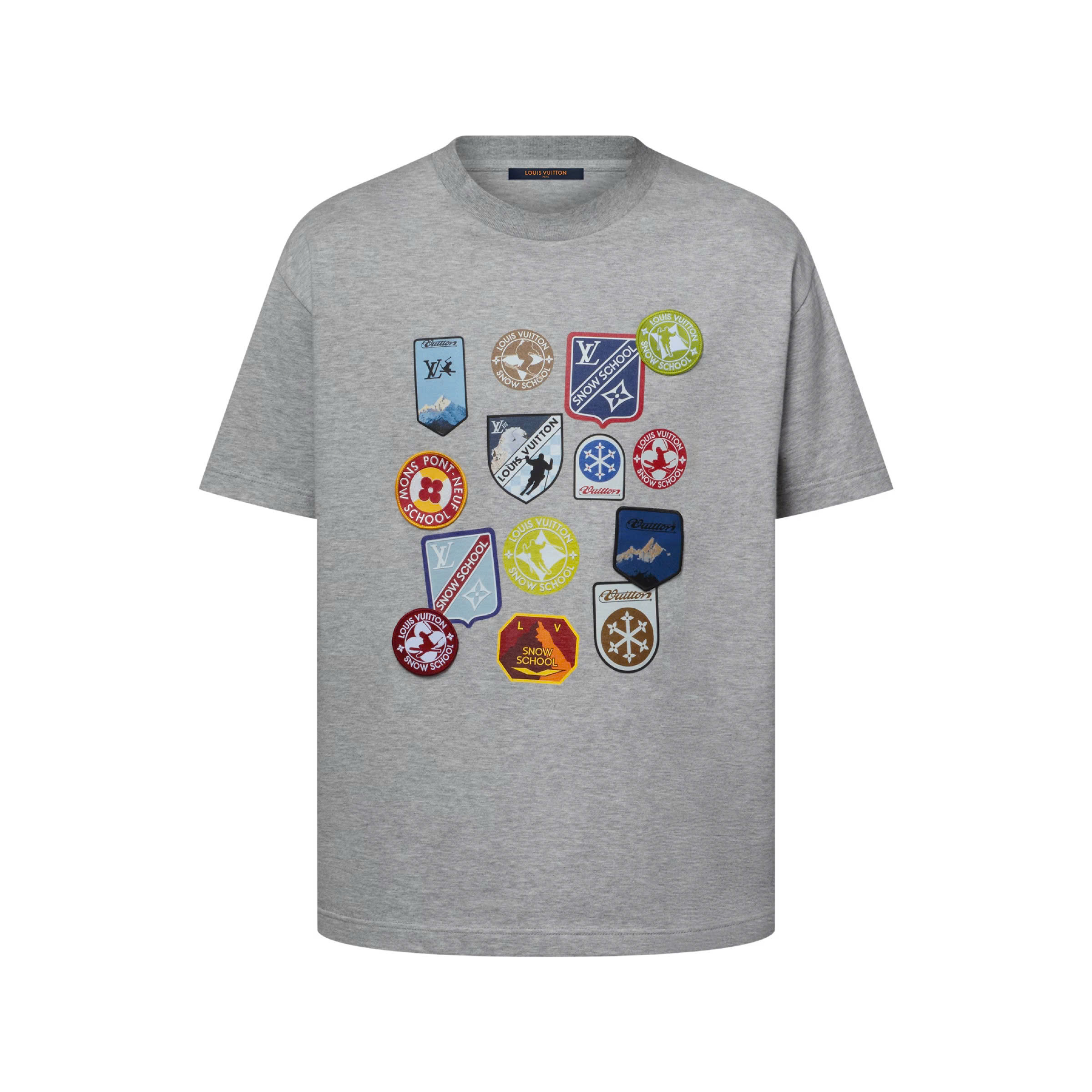 ÁO THUN LOUIS VUITTON SIGNATURE PATCHES (GRAY)