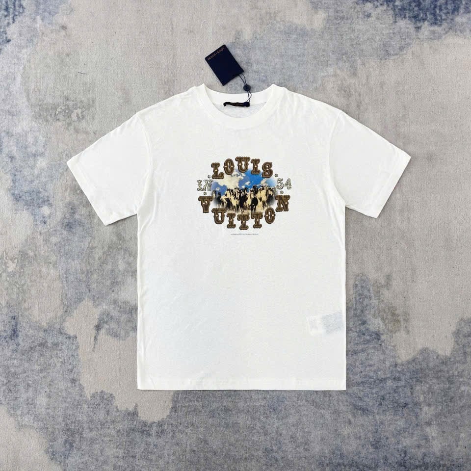 ÁO THUN LOUIS VUITTON LV LINEN BLEND (CREAM)