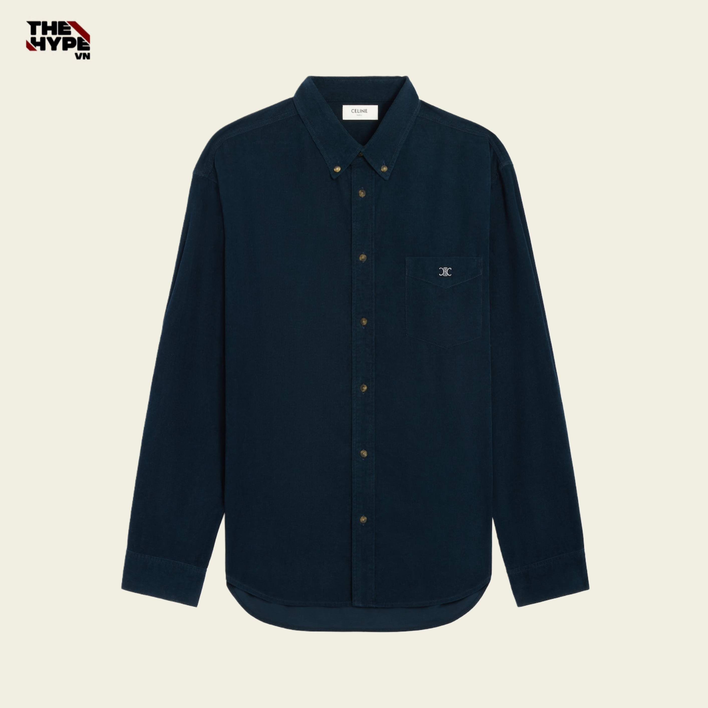 SƠ MI CELINE POCKET IN CORDUROY (BLUE LIGHT)