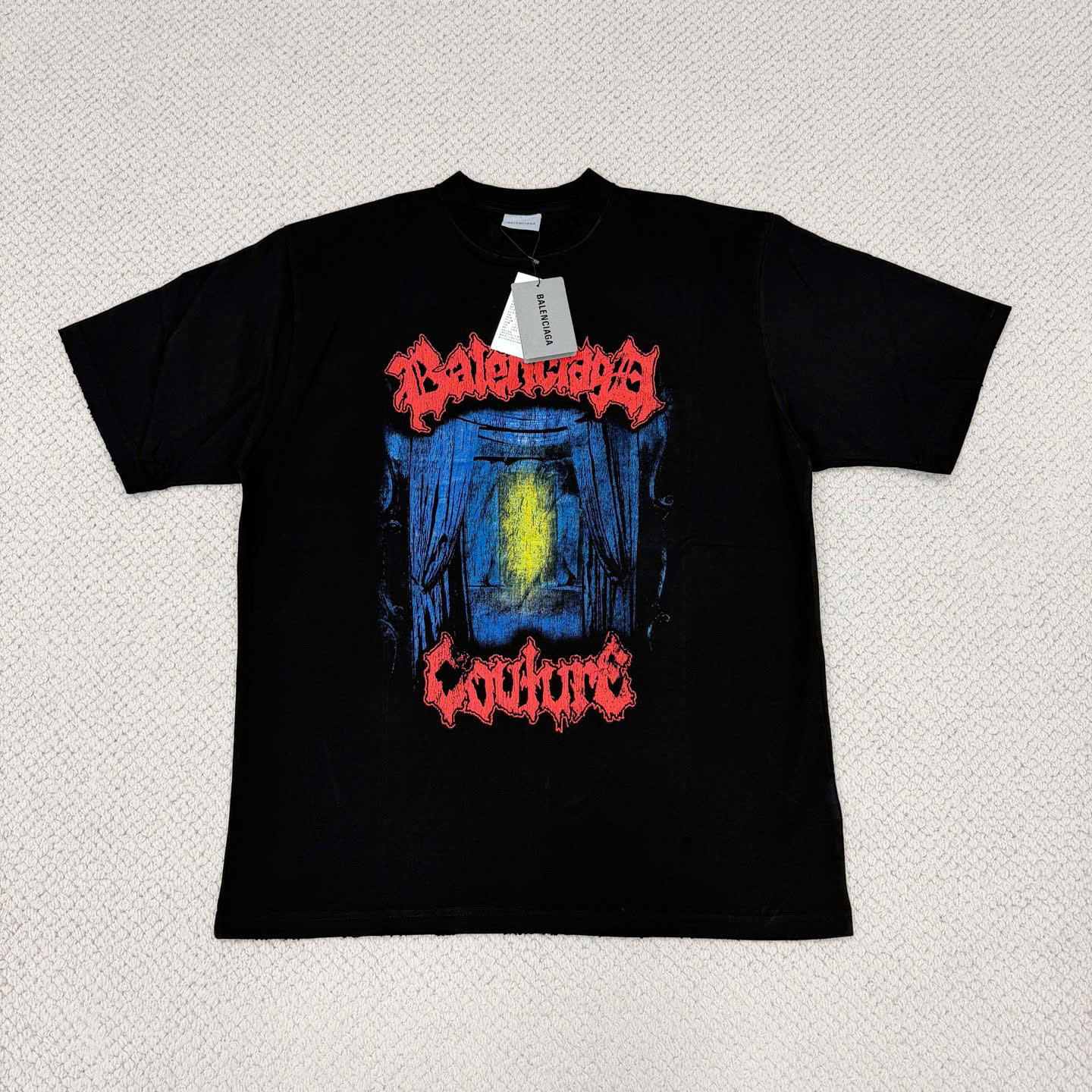 ÁO BALENCIAGA MEN'S LIGHT T-SHIRT (BLACK)