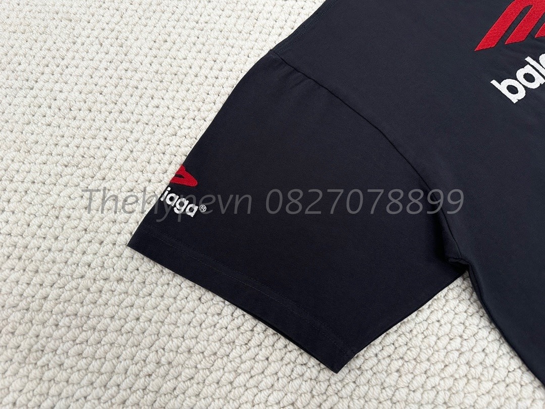 Áo Thun Balenciaga BLCG embroidered Logo 3B (Black) [Mirror Quality]