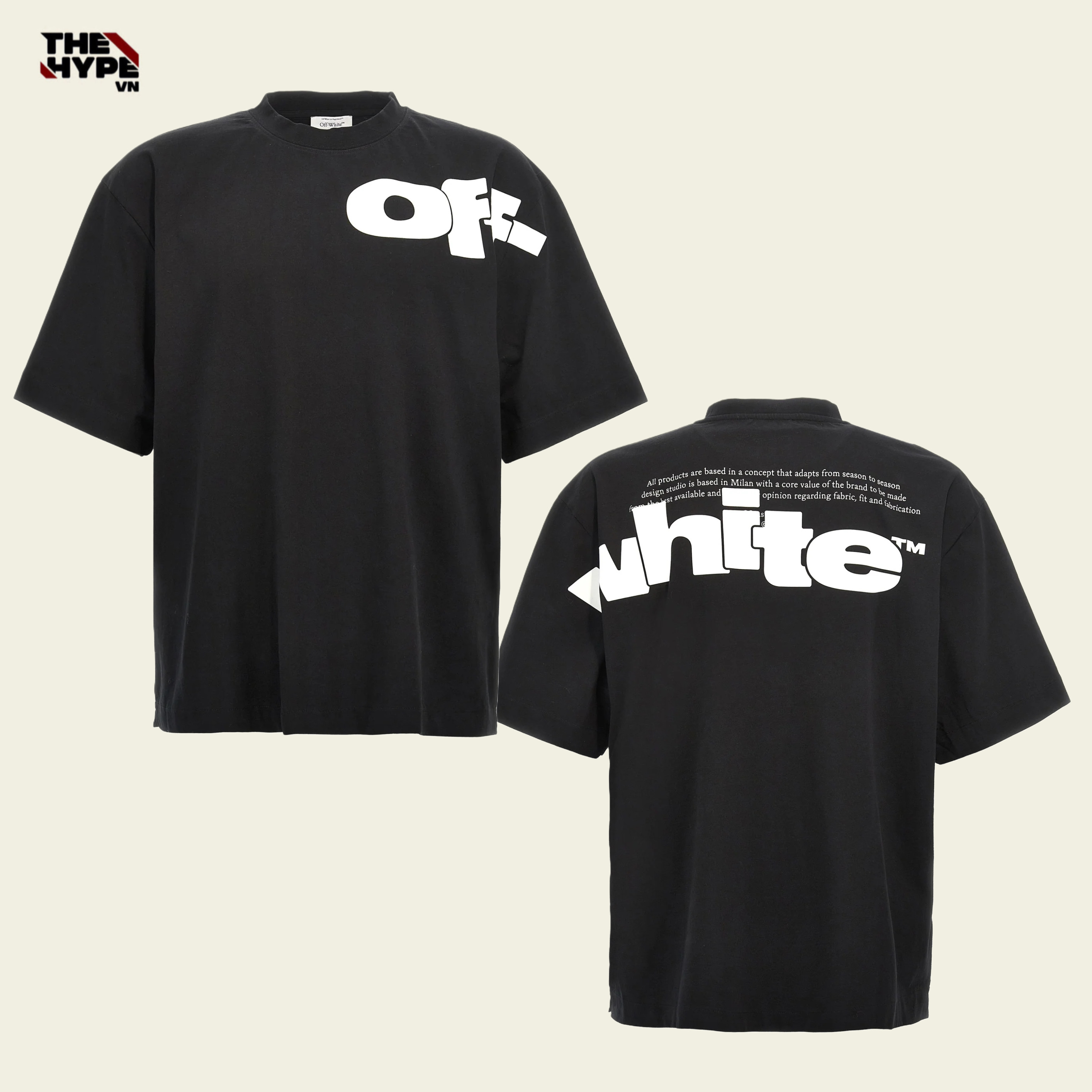 ÁO THUN OFF WHITE SHARED LOGO SKATE (BLACK)