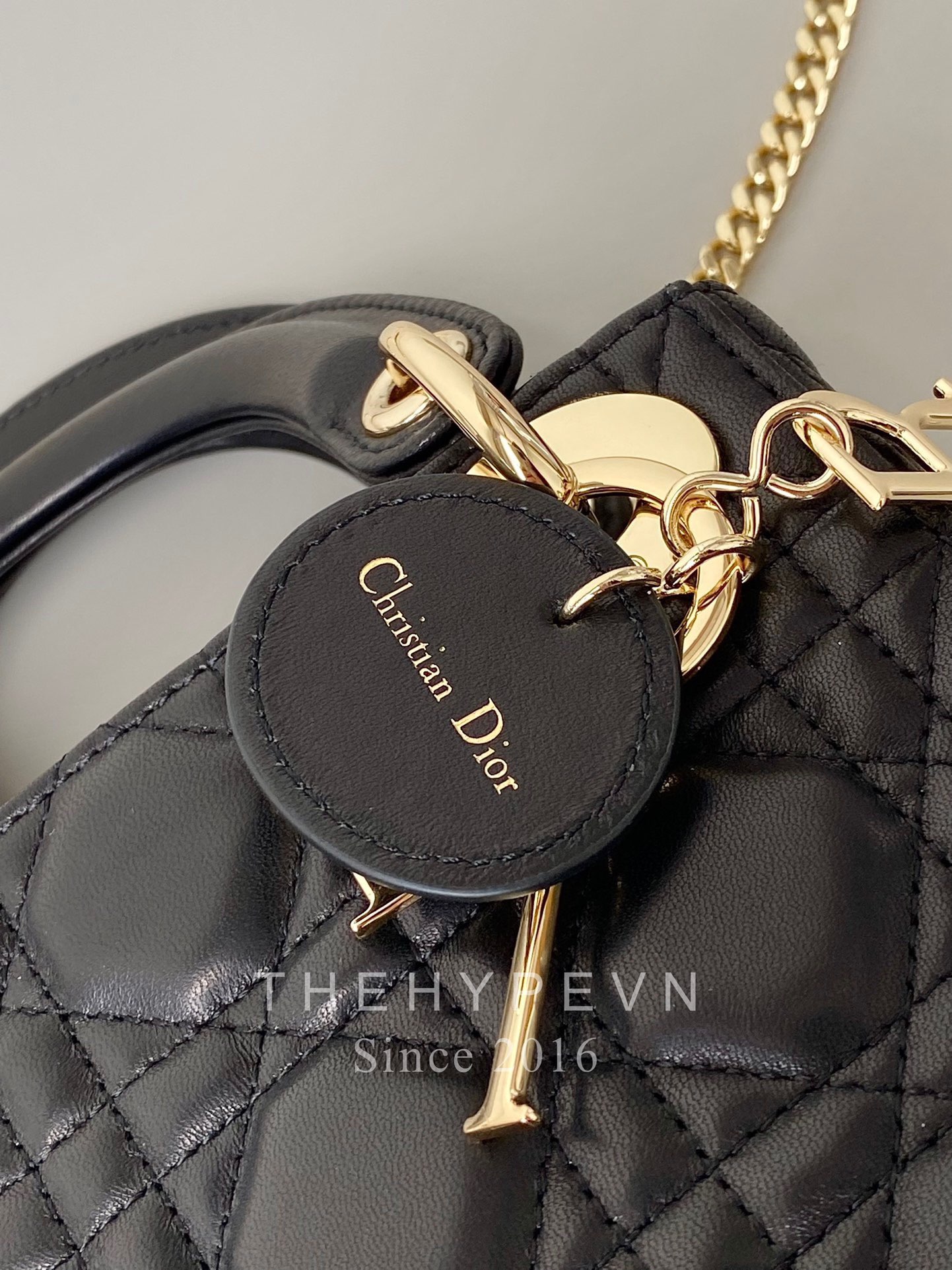 MINI LADY DIOR BAG CRAFTED IN BLACK LAMBSKIN (BLACK)