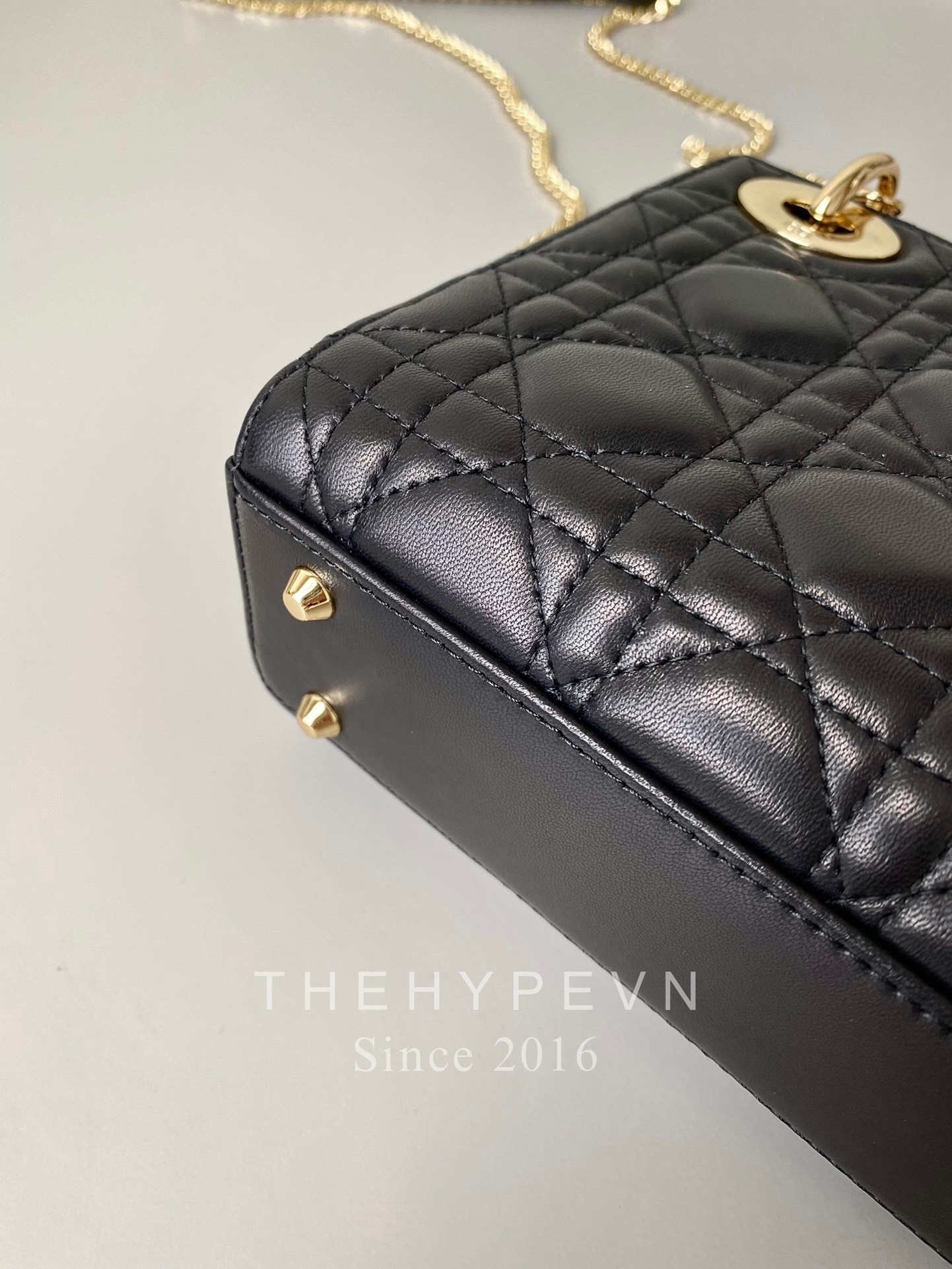 MINI LADY DIOR BAG CRAFTED IN BLACK LAMBSKIN (BLACK)