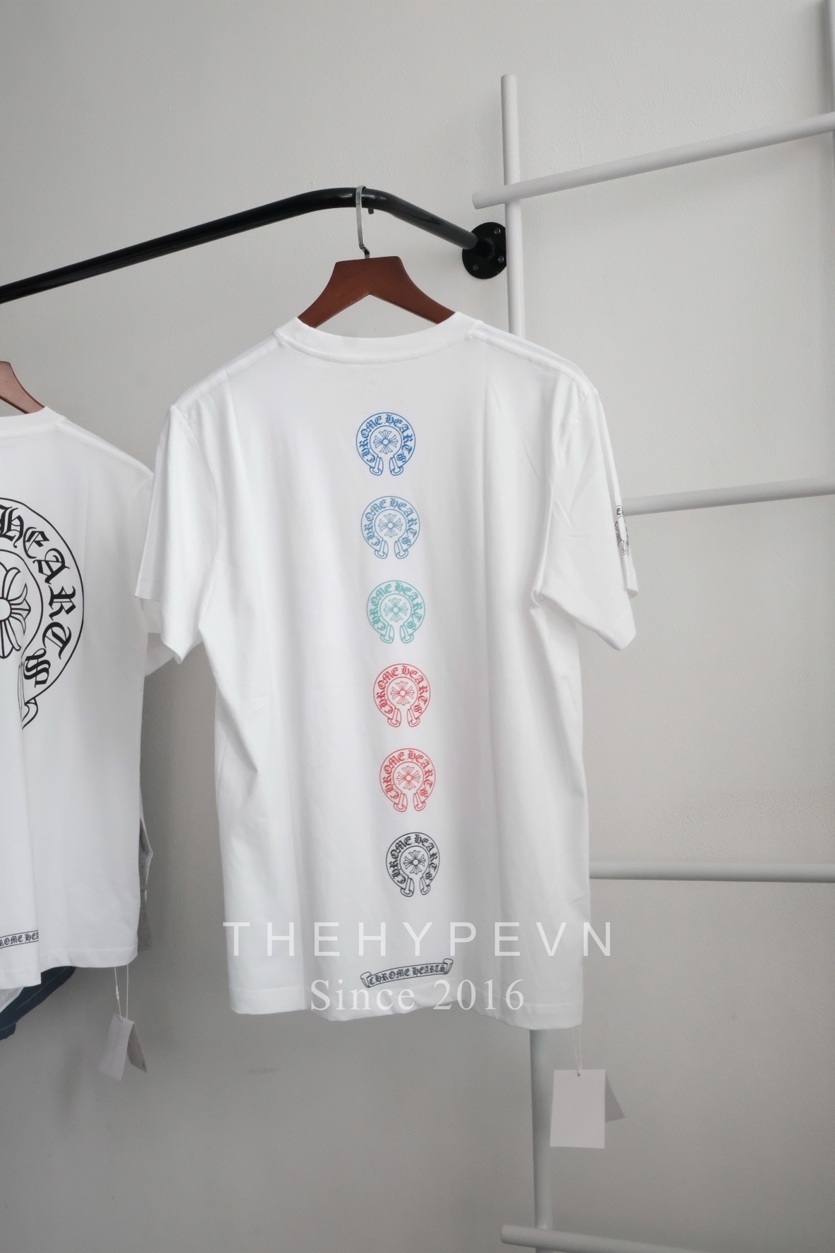 Áo Thun Chrome Hearts Multi Color Horse Shoe (White) [Mirror Quality]