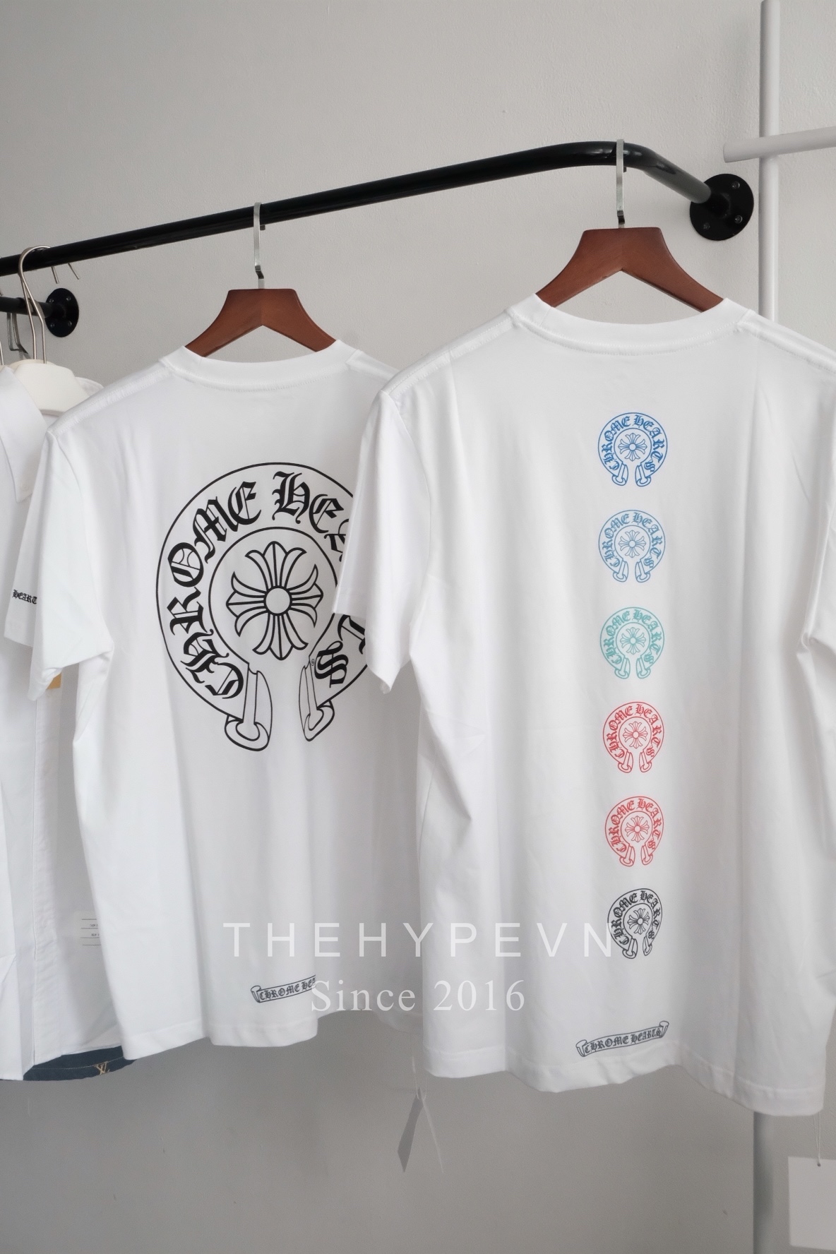 Áo Thun Chrome Hearts Multi Color Horse Shoe (White) [Mirror Quality]