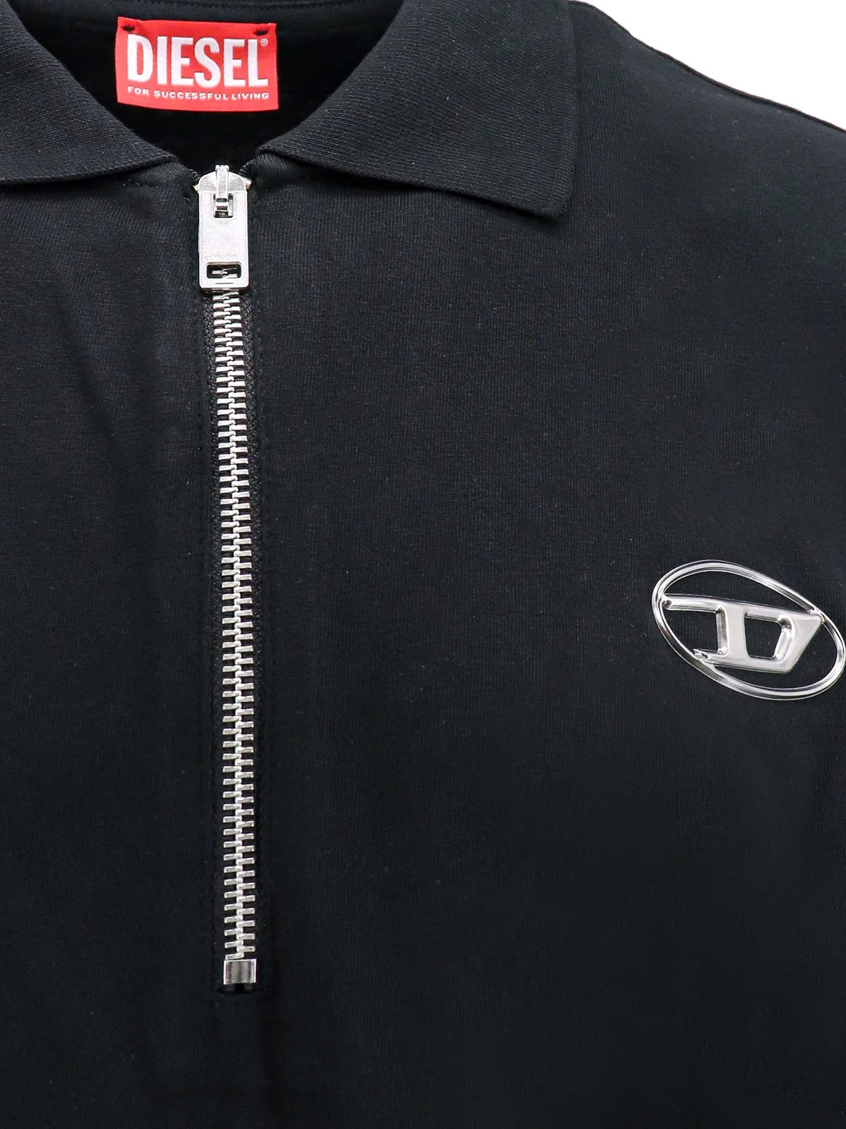 Áo Polo Diesel Zipped (Black) [Mirror Quality]