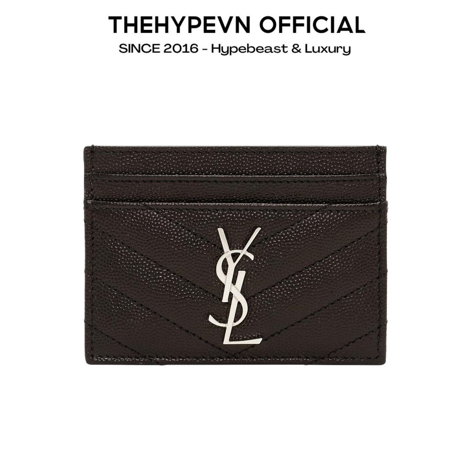 SAINT LAURENT CARD HOLDER - Ví đựng card YSL (Black) [Mirror Quality]