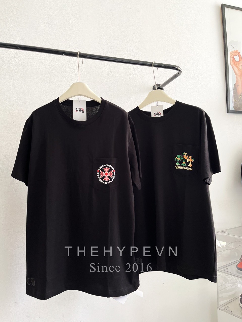 Áo Thun Chrome Hearts CH Camo Cemetery Cross Logo (Black) [Mirror Quality]