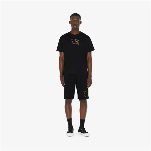 Áo Thun Burberry BBR Check EKD Cotton (Đen) [Mirror Quality]