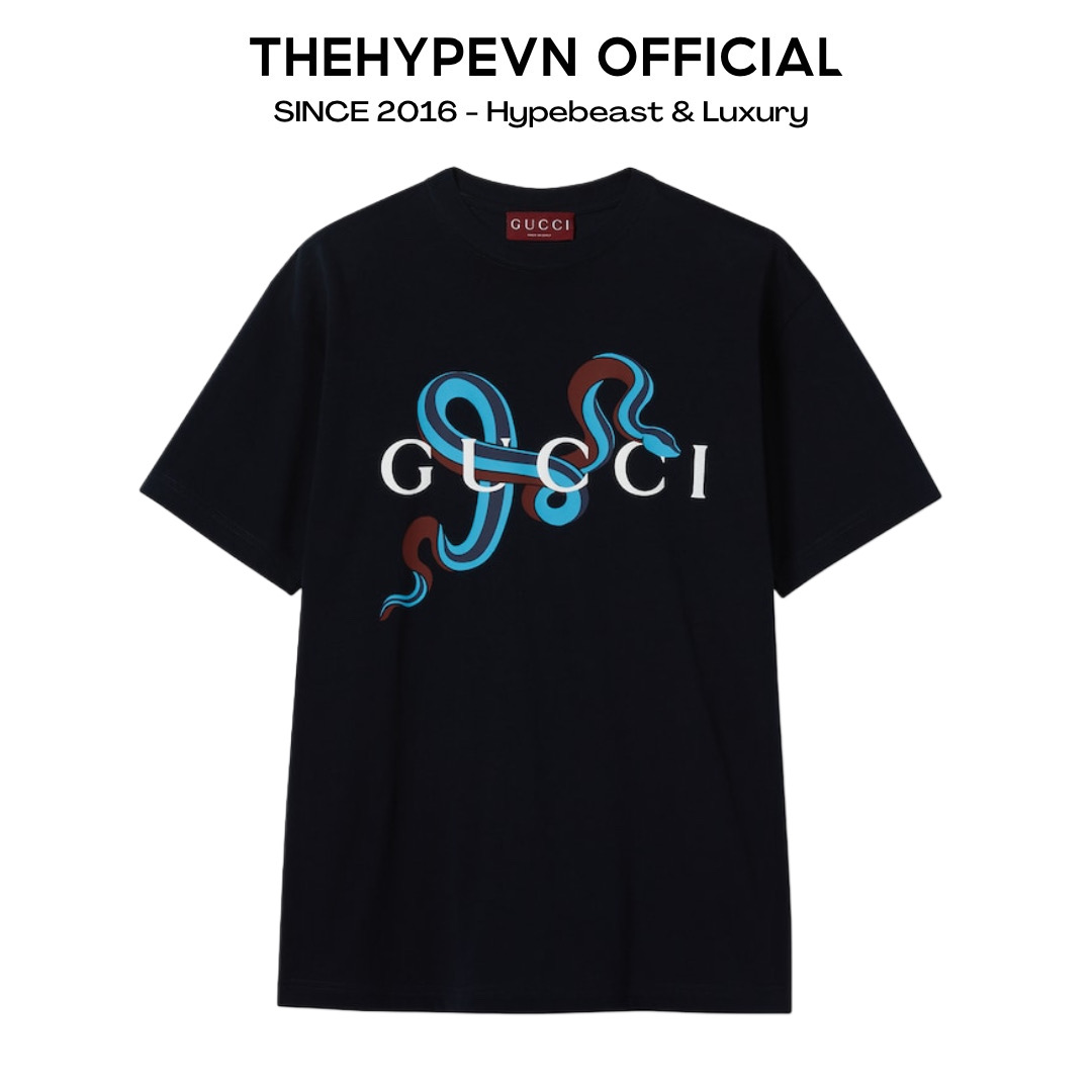 ÁO THUN GUCCI GC SNAKE SS25 (BLACK)