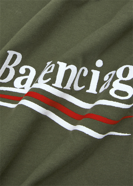 Áo Thun Balenciaga BLCG Political logo cotton (Green) [Mirror Quality]