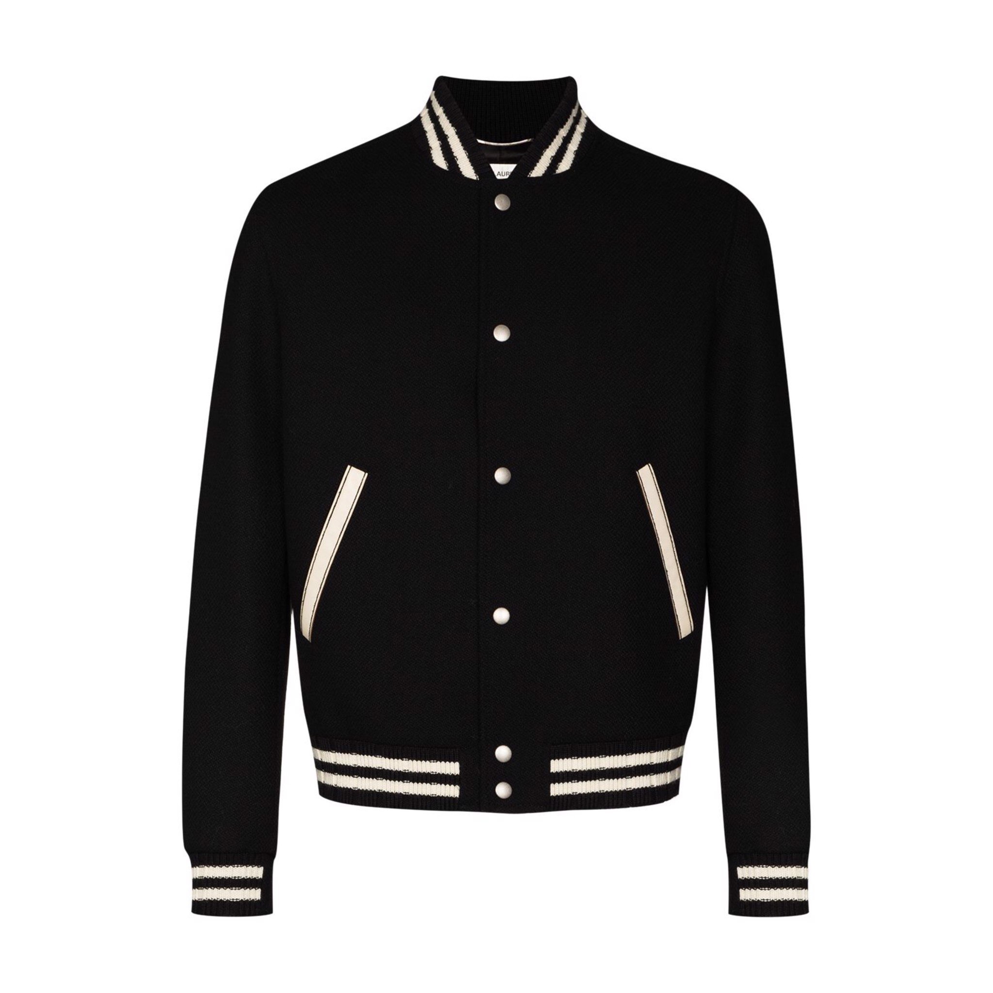 SAINT LAURENT TEDDY JACKET - Áo khoác SLP Teddy College 2020 (black) [Mirror Quality]