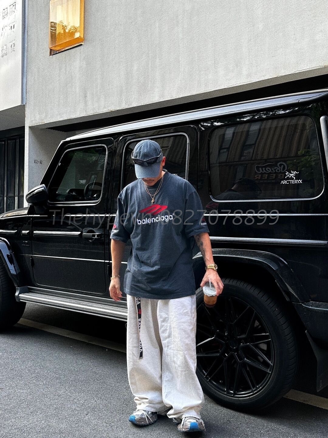 Áo Thun Balenciaga BLCG embroidered Logo 3B (Black) [Mirror Quality]