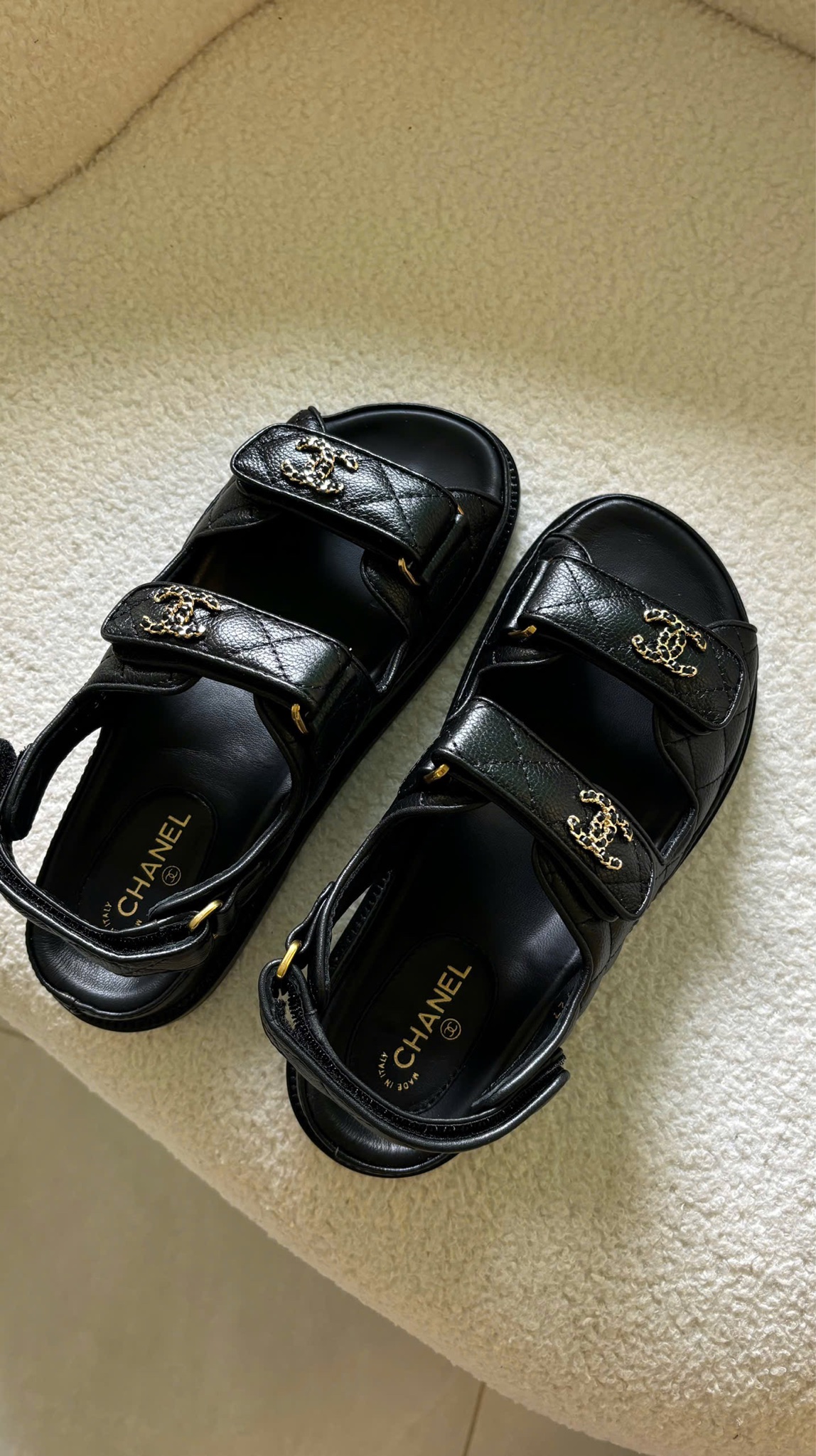 DÉP SANDAL CHANEL DAD LEATHER (BLACK)