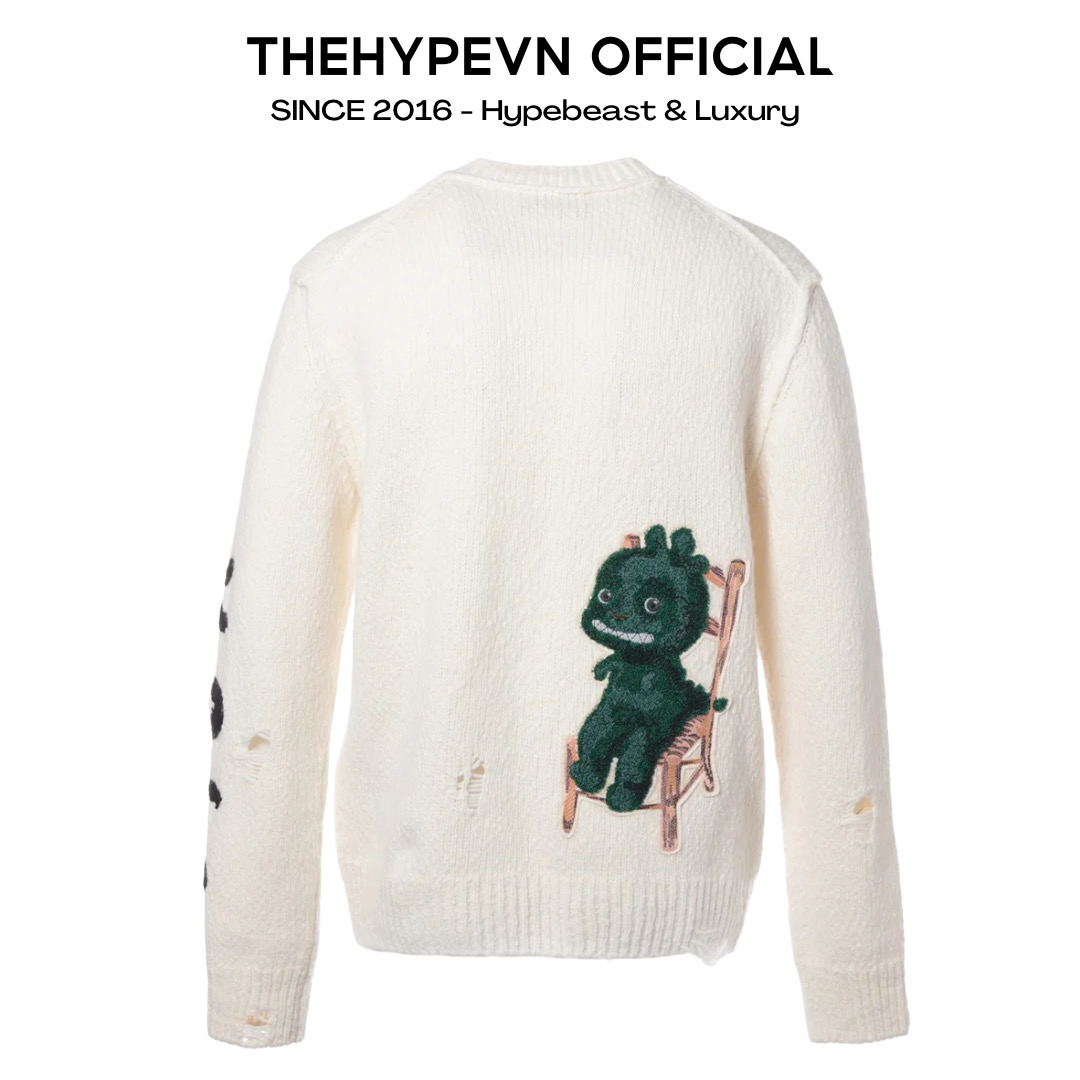 ÁO SWEATER DIOR OTANI WOOL (CREAM WHITE)