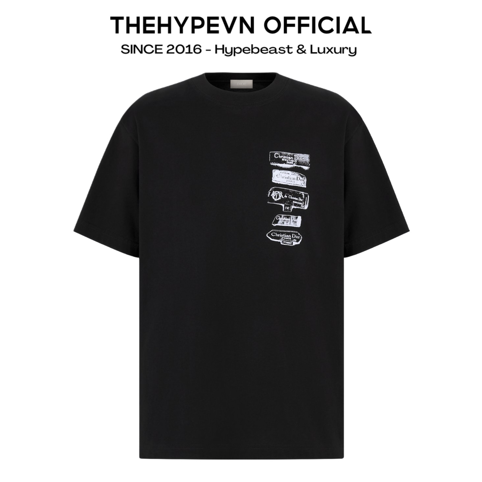 ÁO THUN DIOR ARCHIVES LABEL (BLACK)