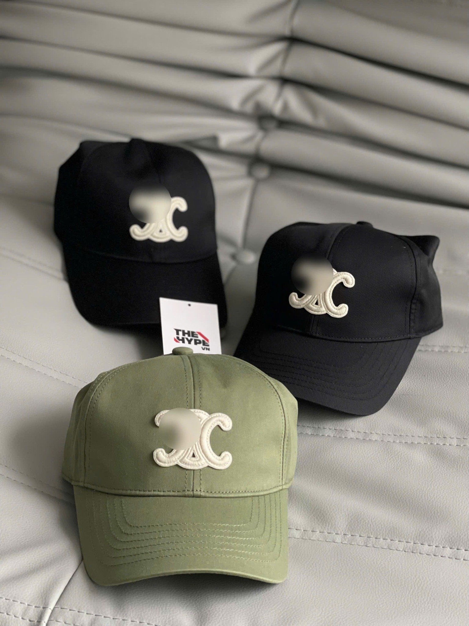 CELINE CAP- Mũ Lưỡi Trai Celine Logo Thêu (Green) [MIRROR QUALITY]