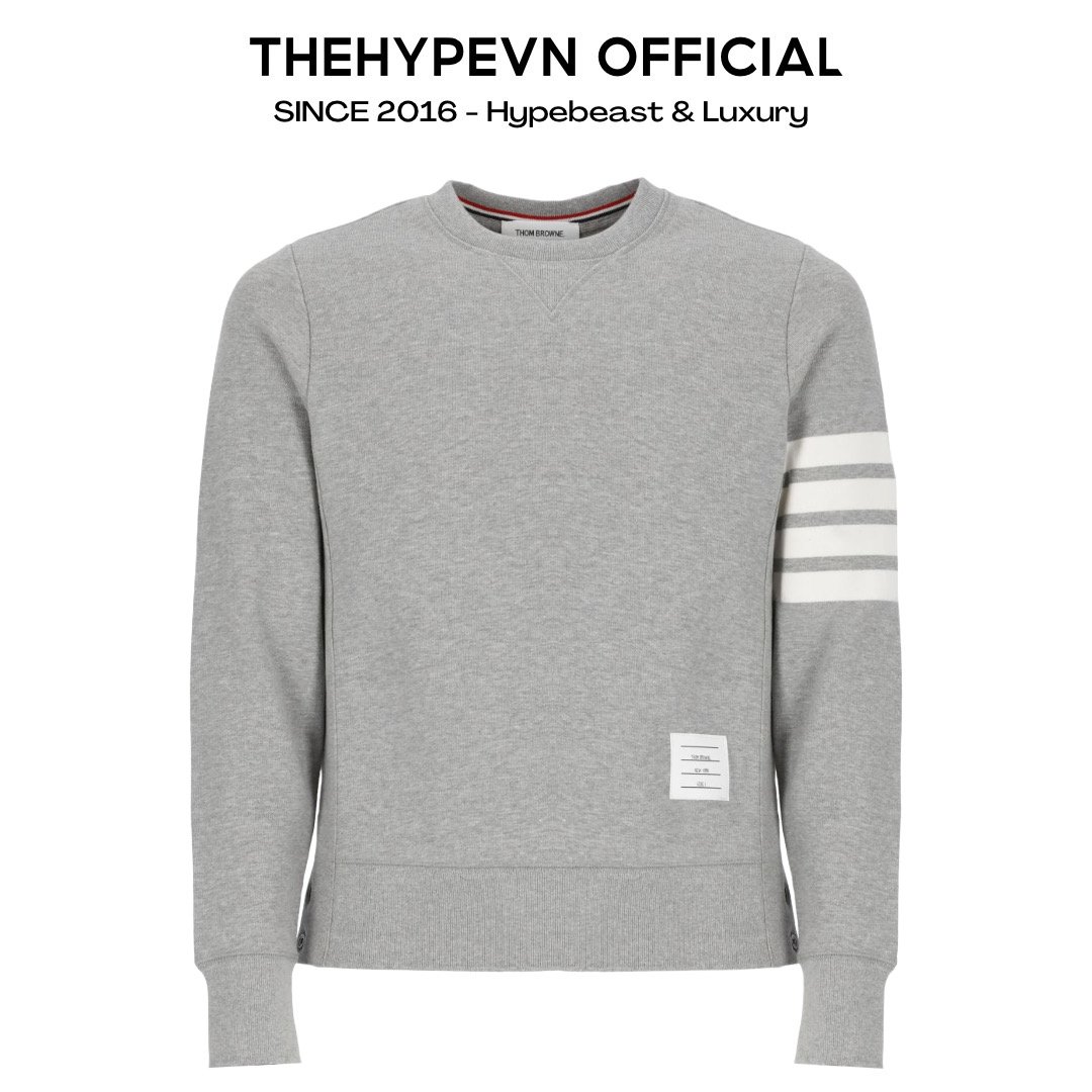 ÁO SWEATER THOM BROWNE TB LOOPBACK 4 BAR (GREY)