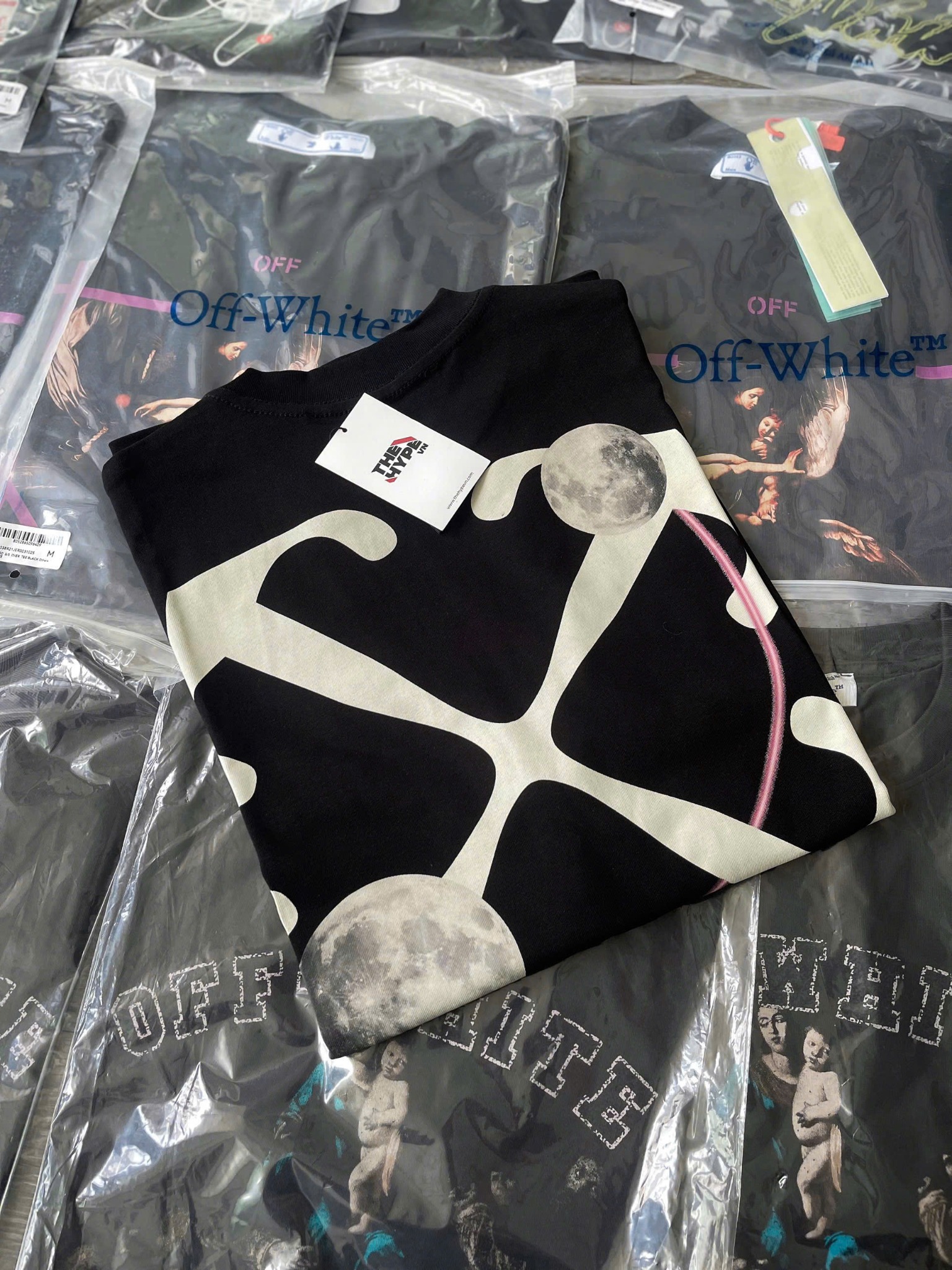 ÁO THUN OFF WHITE OW DOUBLE MOON (BLACK)