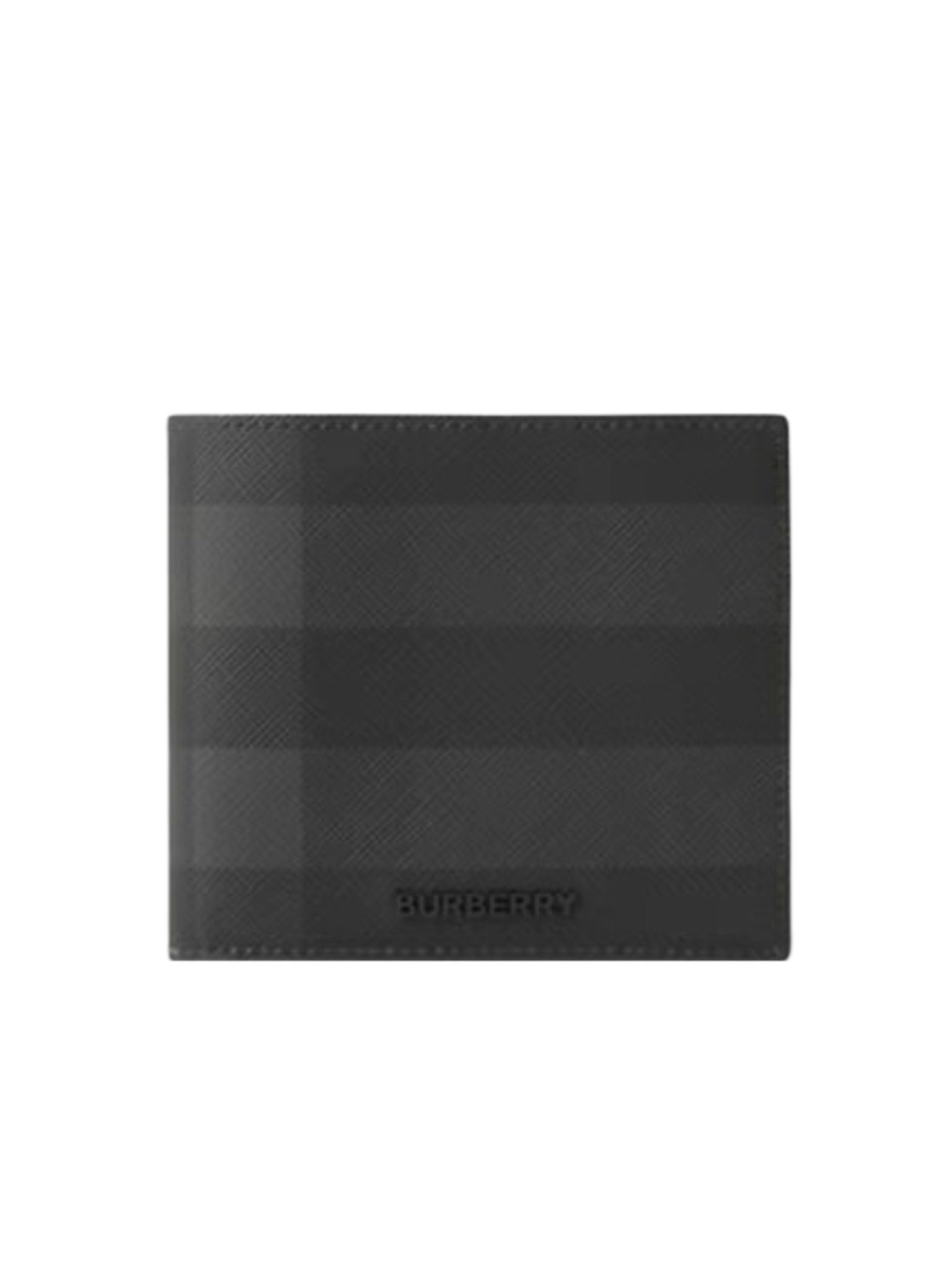 VÍ NGẮN BURBERRY CHECK BI FOLD WALLET (CHARCOAL)