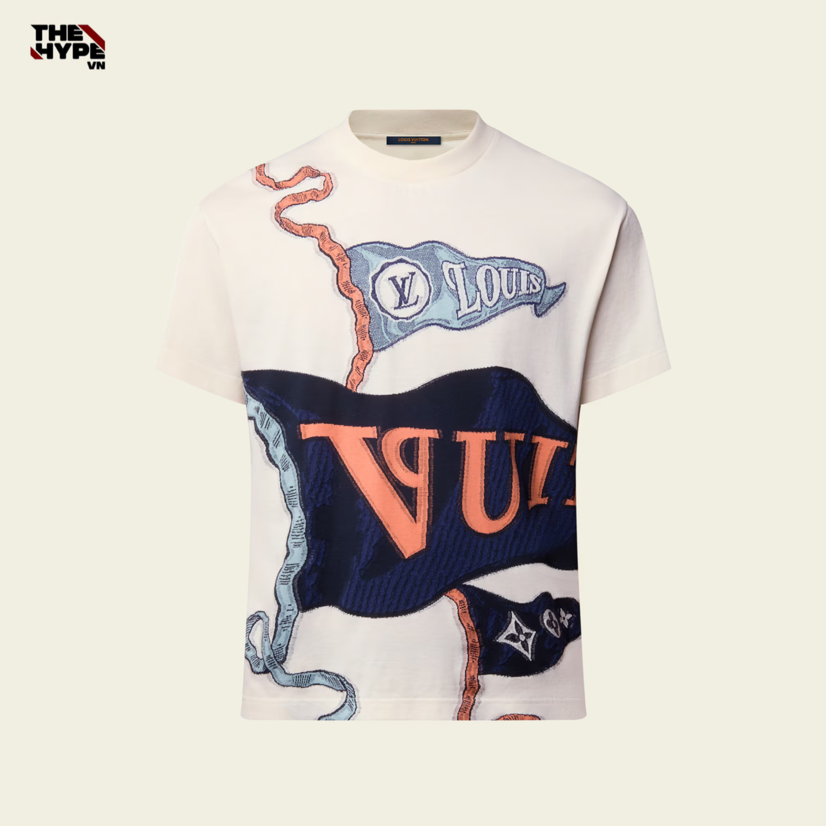 ÁO THUN LOUIS VUITTON GRAPHIC INTARSIA (BIEGE)
