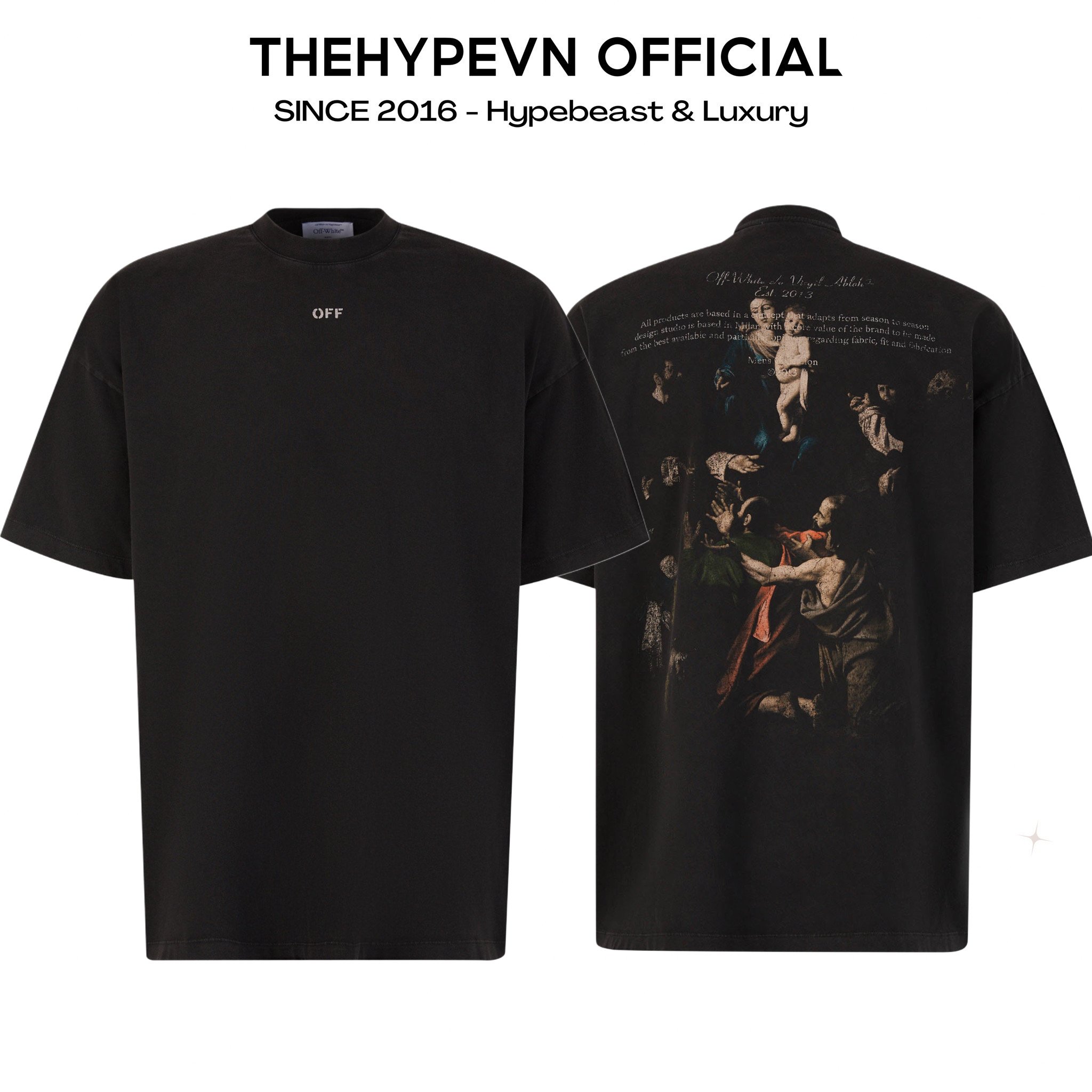 Áo Thun Off-White Caravaggio SS24 (Black) [Mirror Quality]