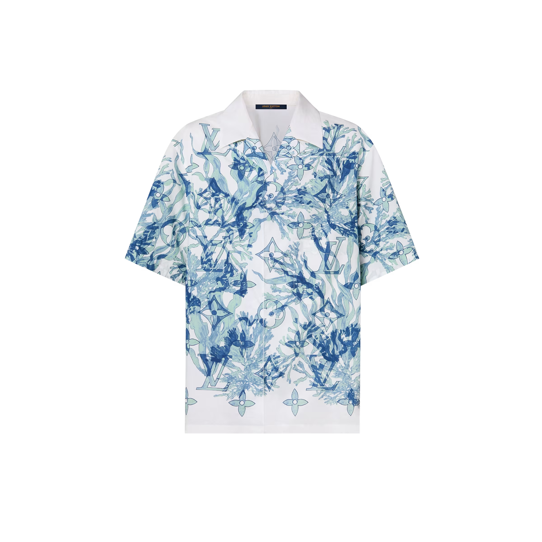 Áo Sơ Mi Louis Vuitton Graphic Short-Sleeved Cotton ( White) [Mirror Quality]